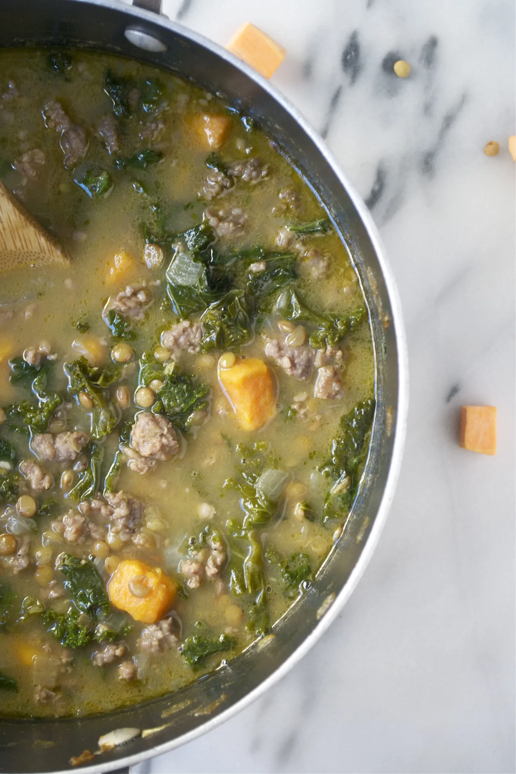 Sausage Kale and Lentil Soup