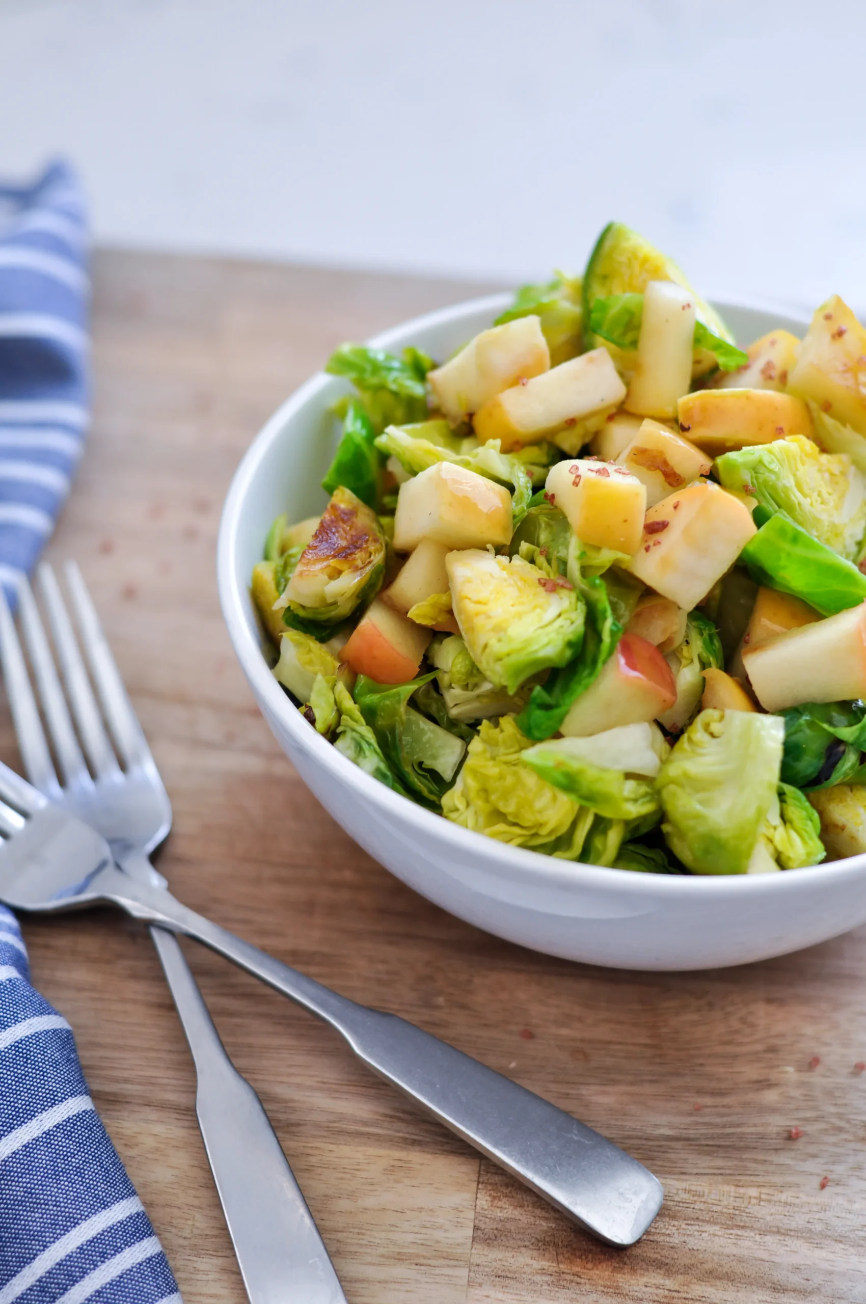 Sauteed Brussels Sprouts and Apple Salad