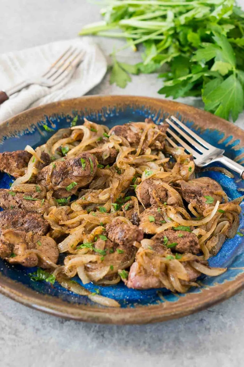 Sautéed Chicken Livers with Onions and Mushrooms