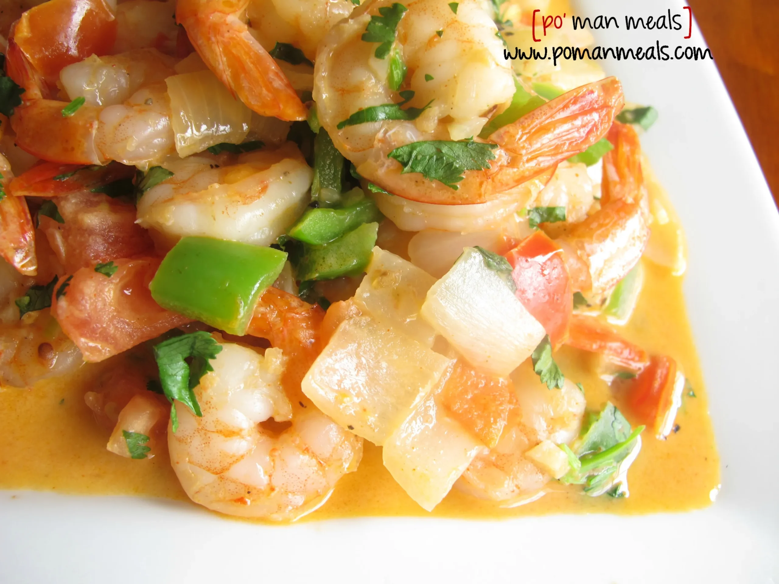 Sautéed Shrimp with Sofrito Cream Sauce