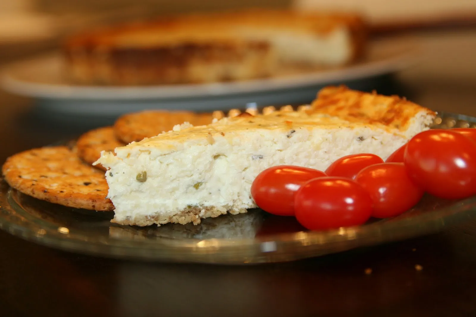 Savory Ham Swiss Cheesecake
