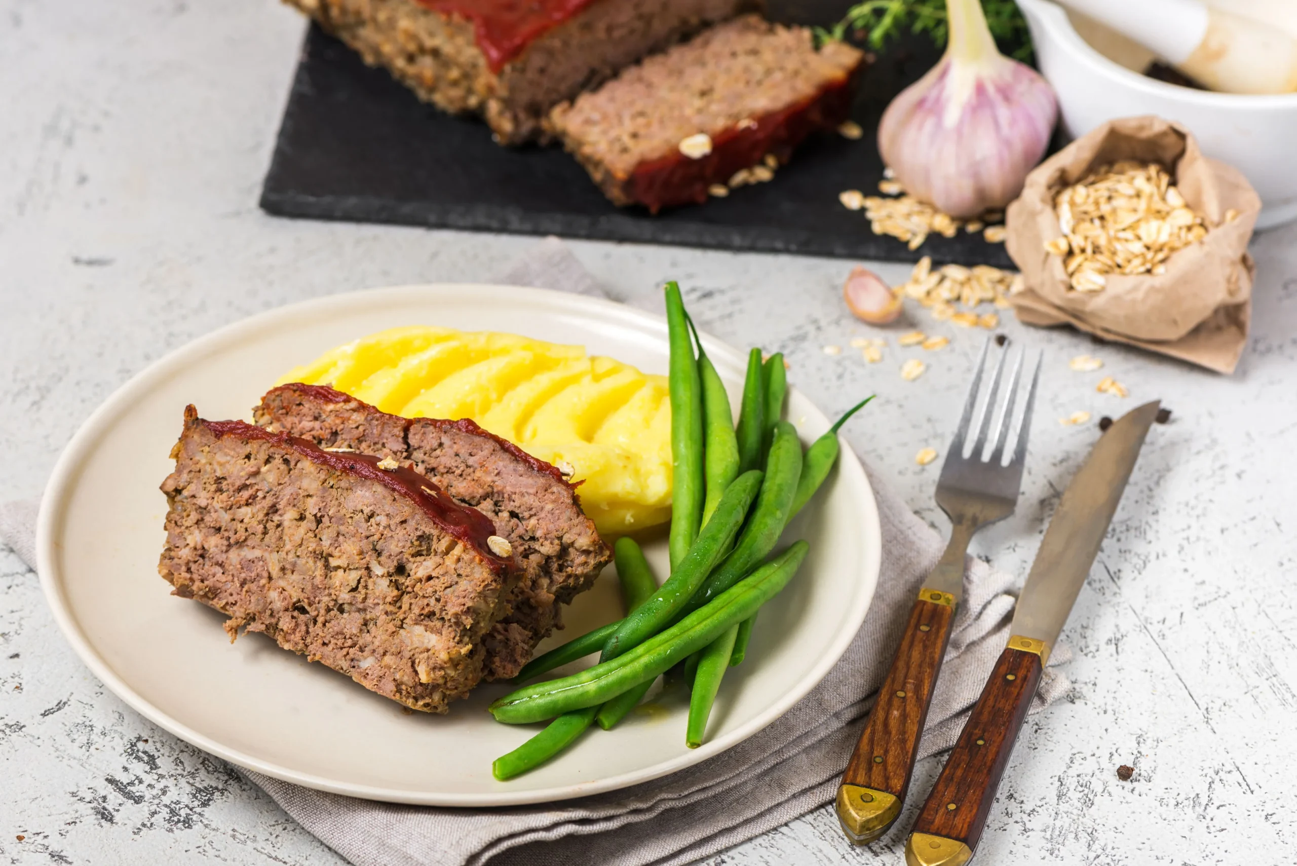 Savoury Meatloaf and Vegetables