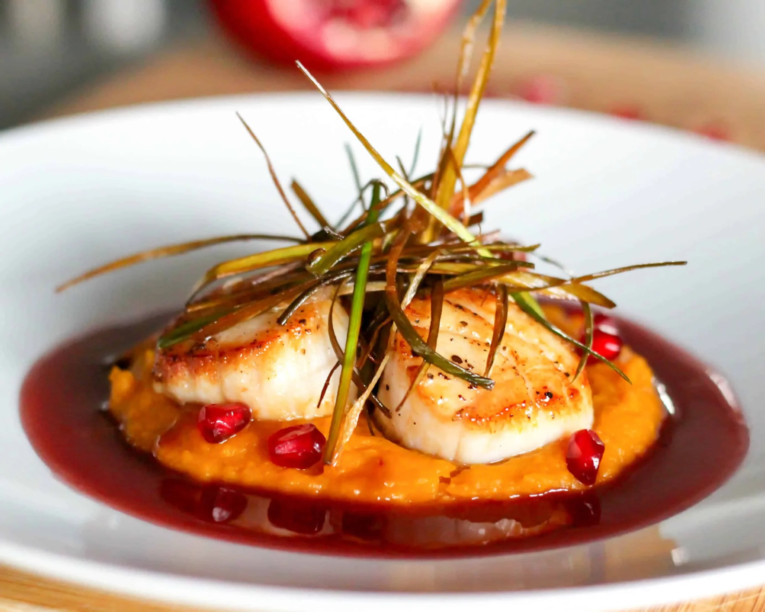 Scallops with Pomegranate Beurre Blanc