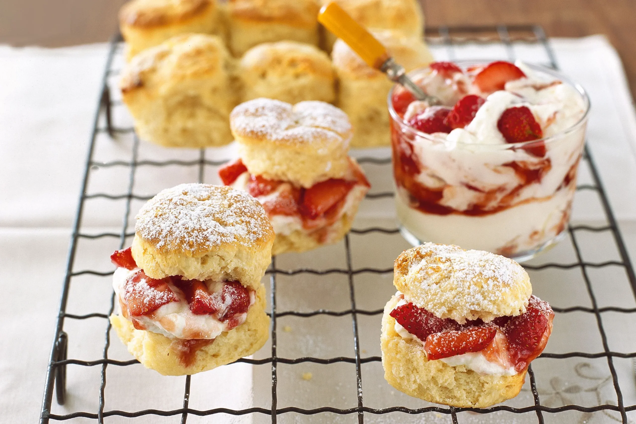 Scones with Strawberries and Cream