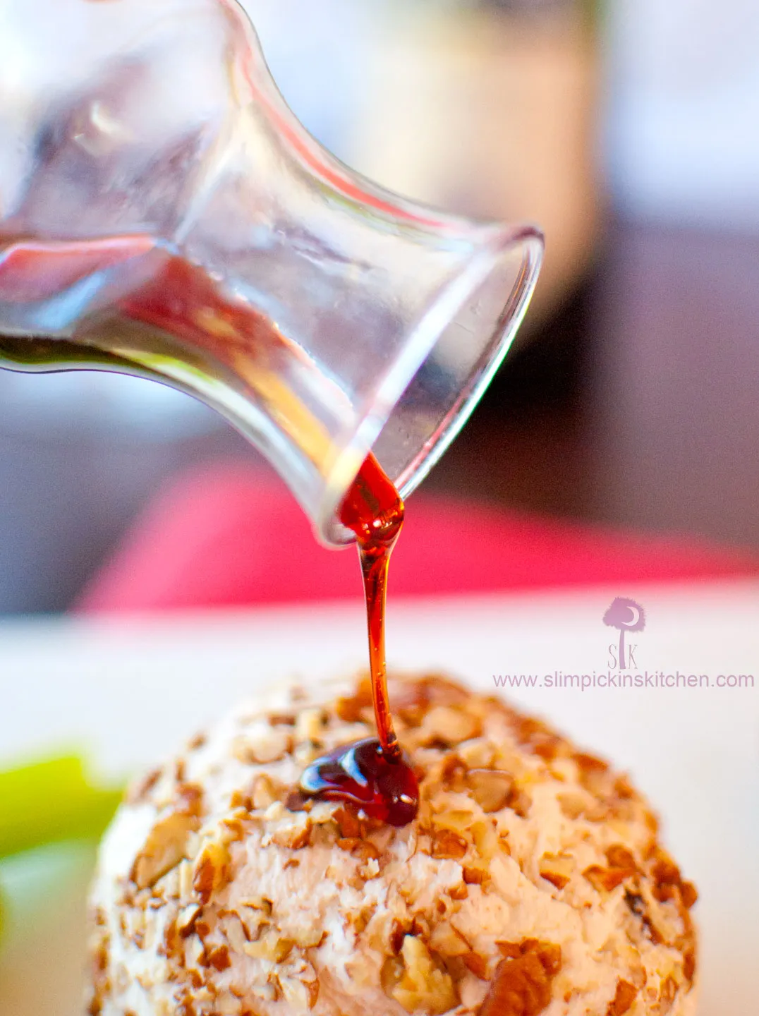 Scrumptious Port Wine Cheese Ball with a Drizzly Port Wine Reduction