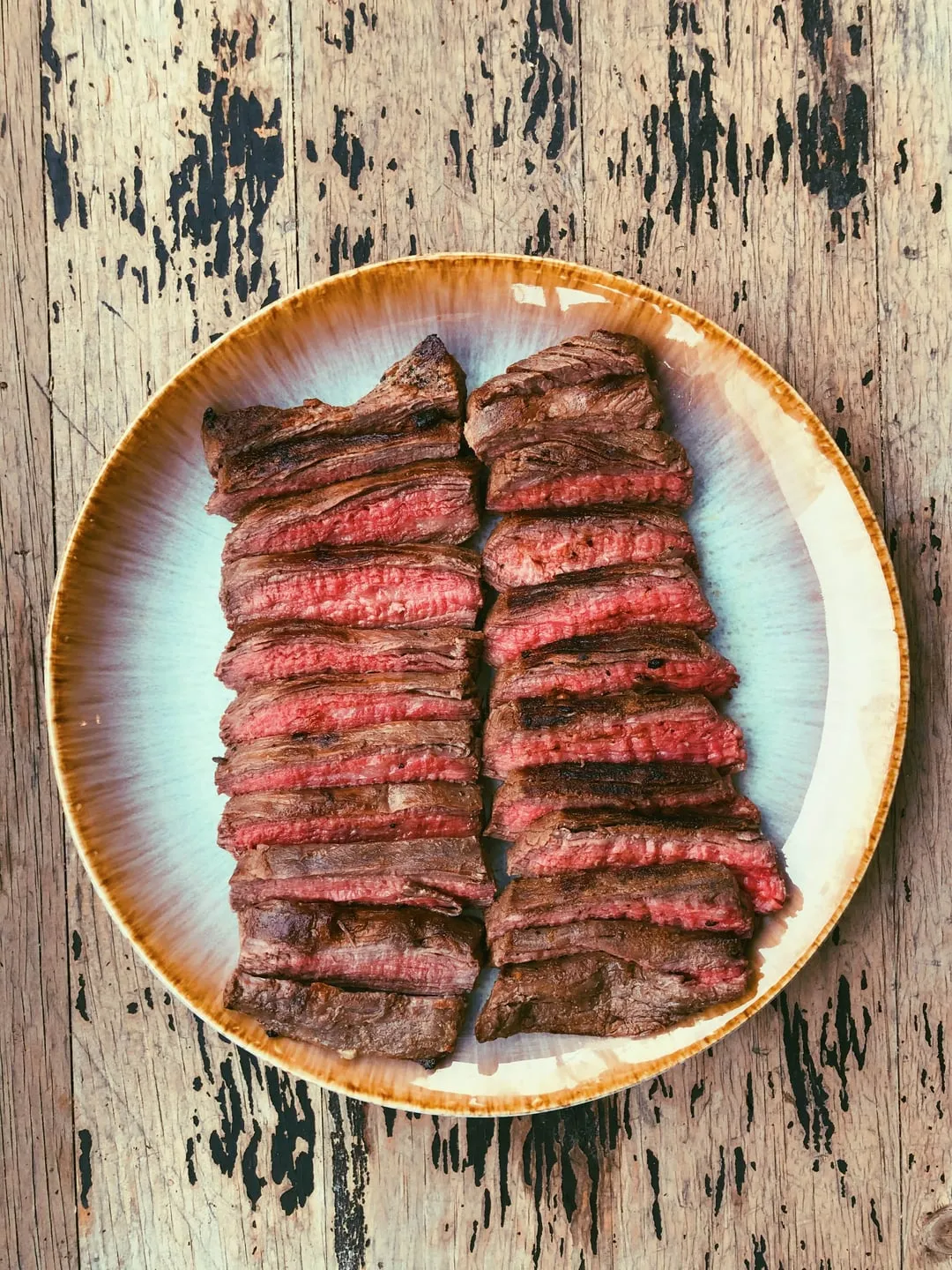 Seared Flank Steak with Green Lightning Sauce