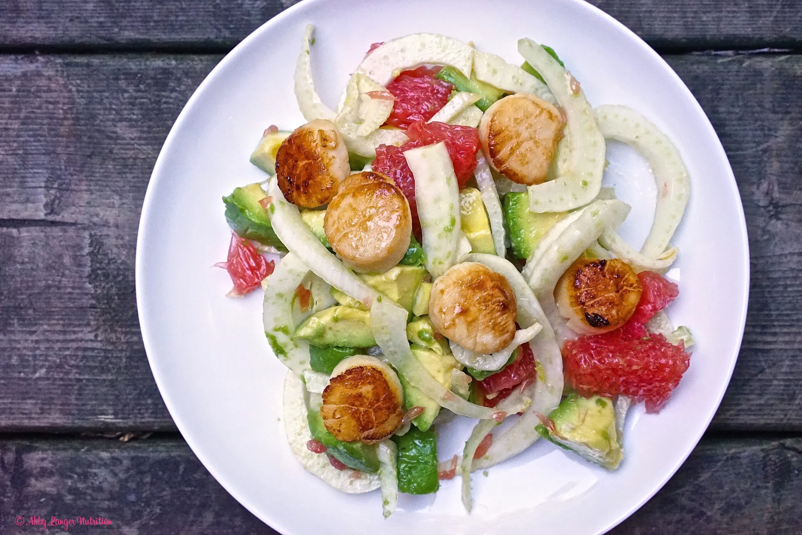 Seared Sea Scallops with Chorizo and Fennel Salad
