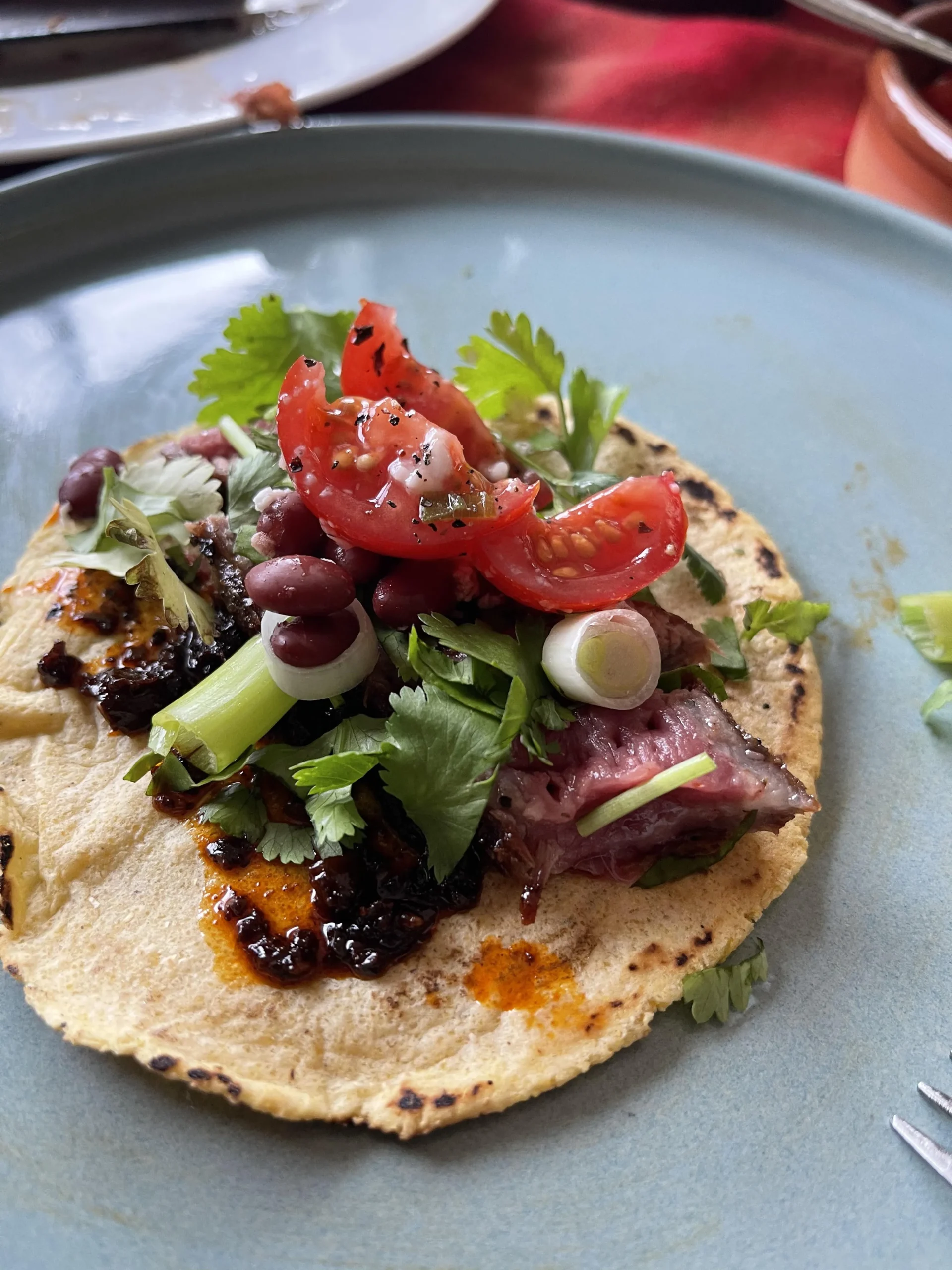 Seared Steak Tacos with Salsa Macha