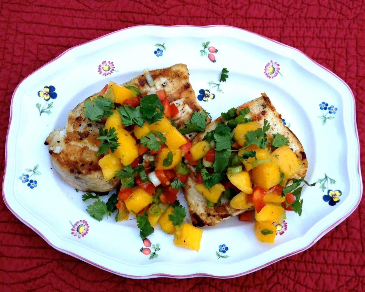 Seared Swordfish with Mango Salsa