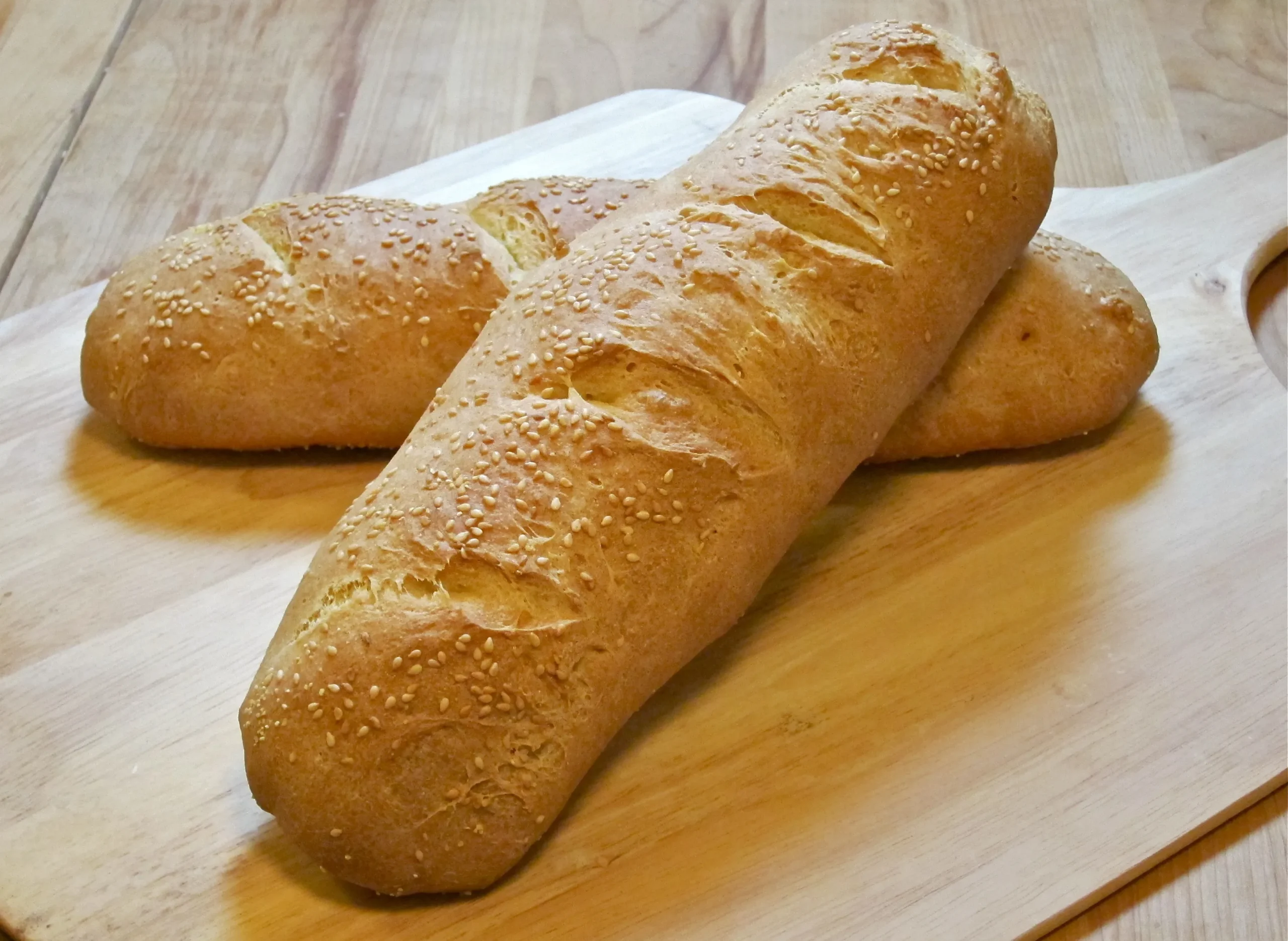 Semolina Bread with Black Sesame Seeds