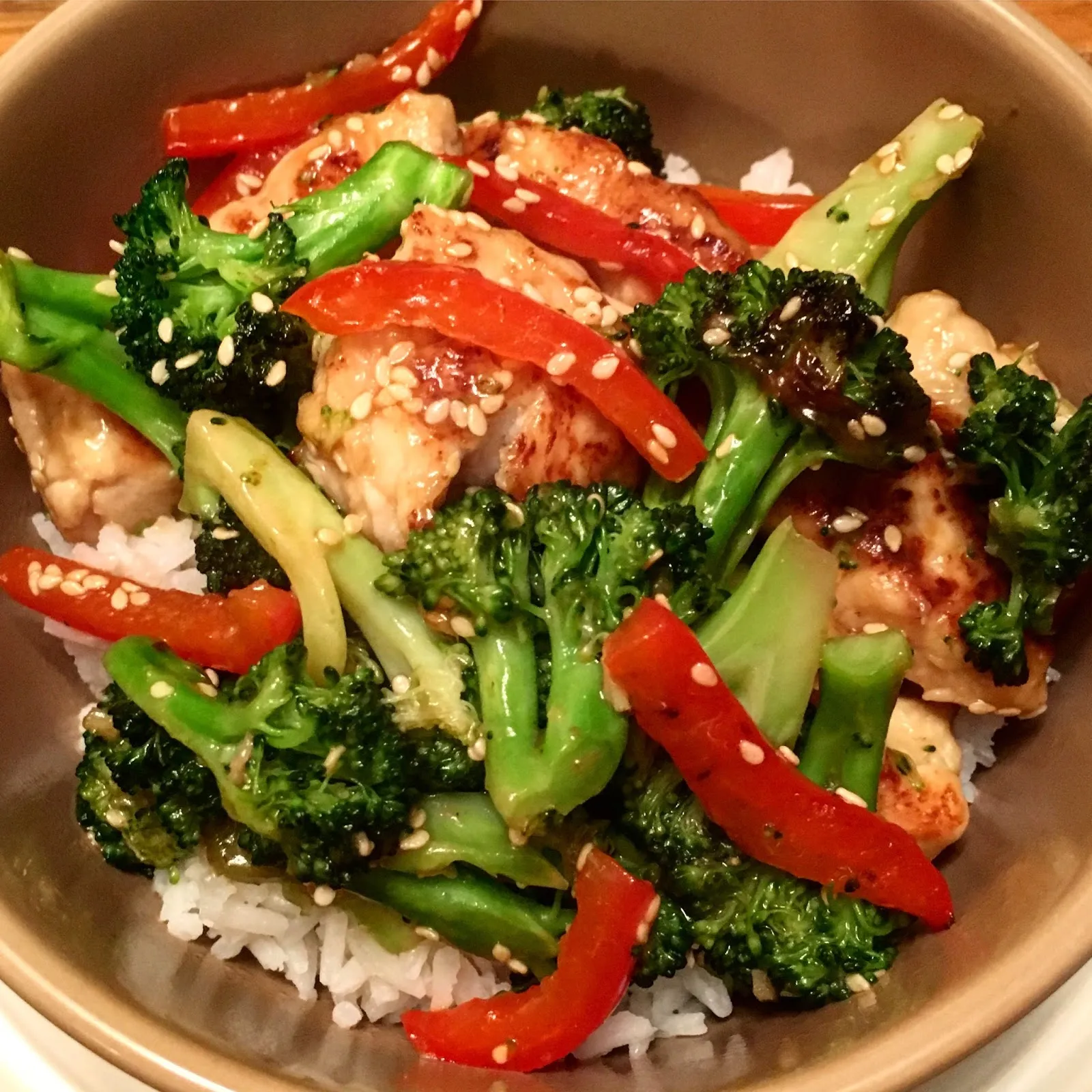 Sesame Chicken and Broccoli