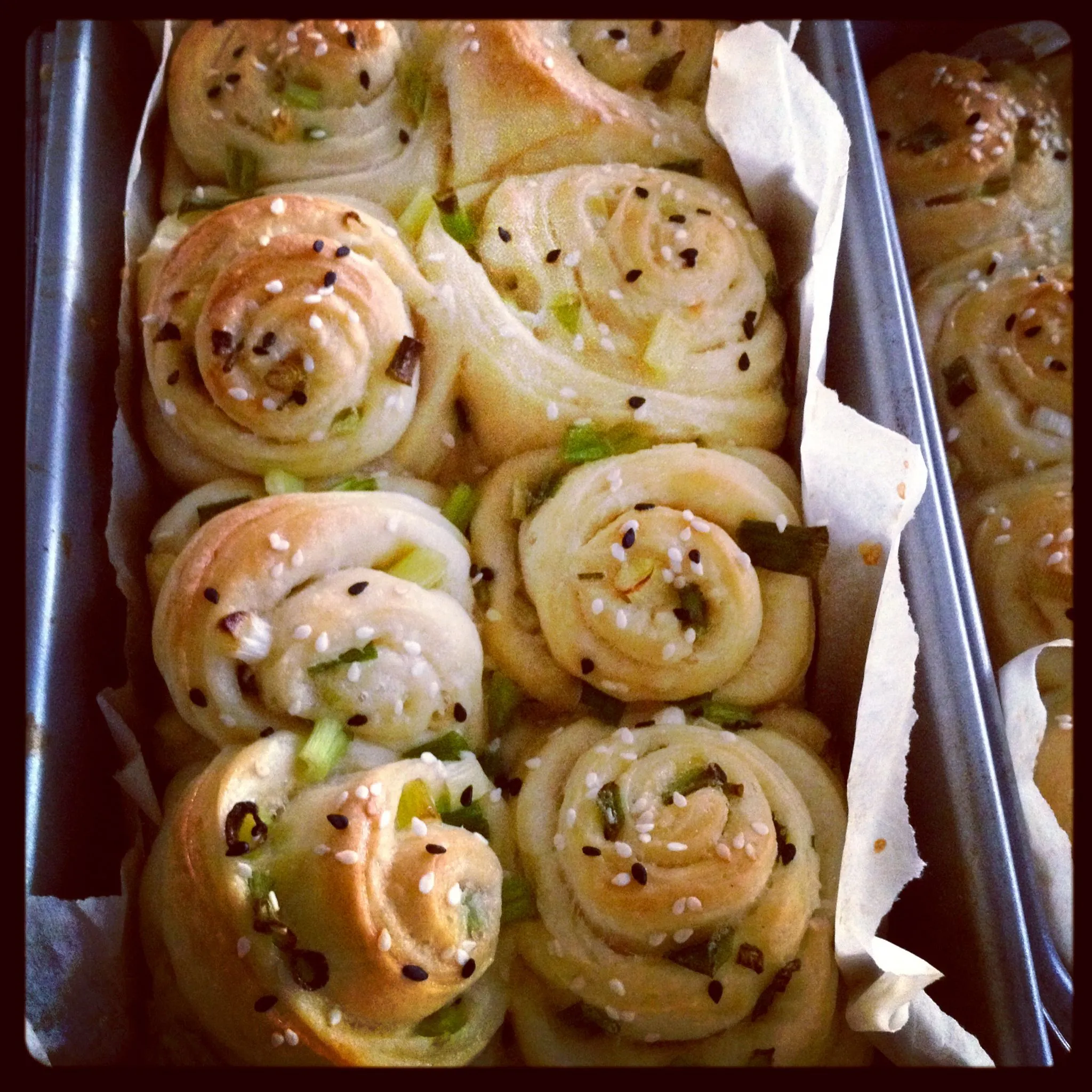 Sesame Onion Crescent Rolls