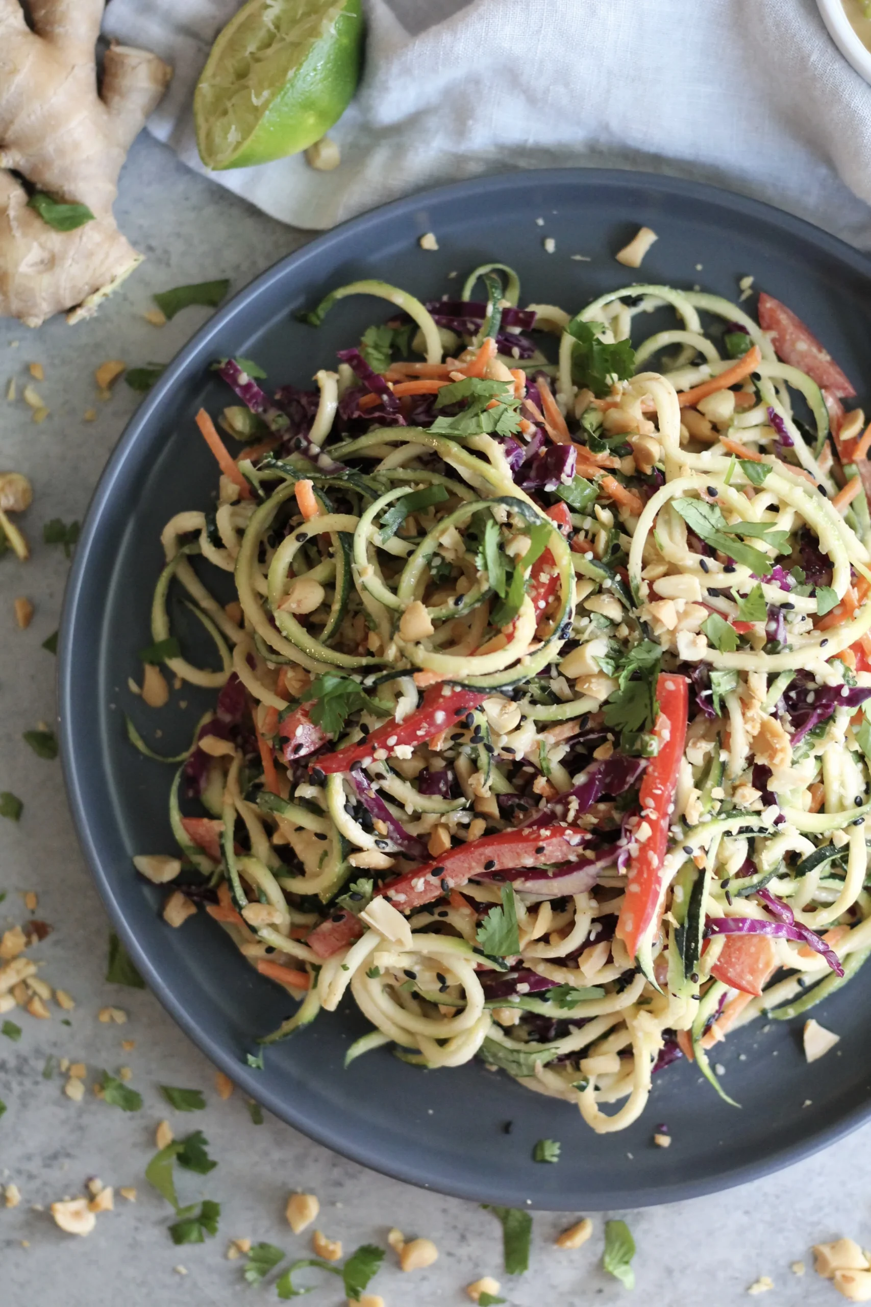 Sesame Peanut Noodles Zucchini Sweet Potato