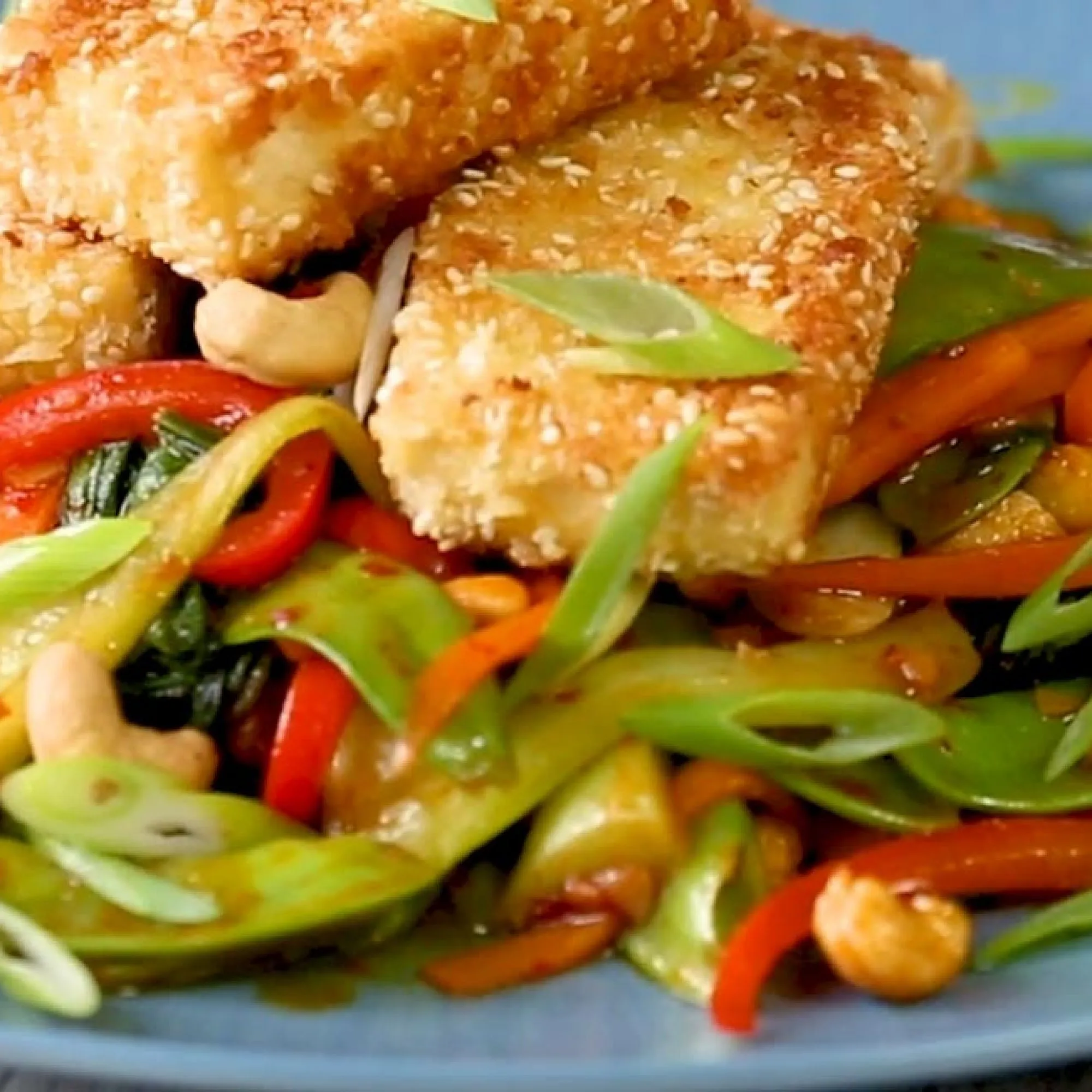 Sesame Red Pepper Tofu
