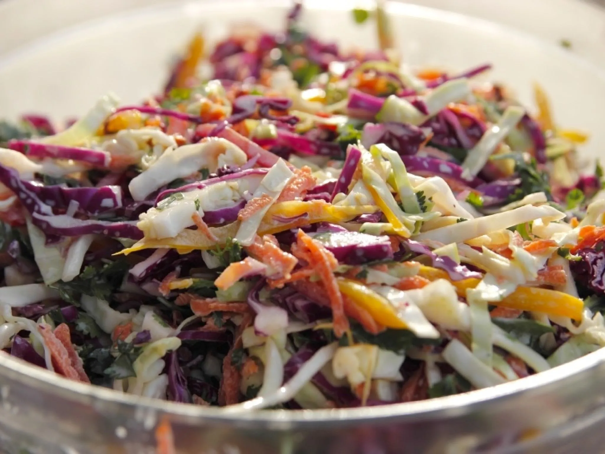 Make Ahead Colorful Coleslaw (No Onions/ Shallots)