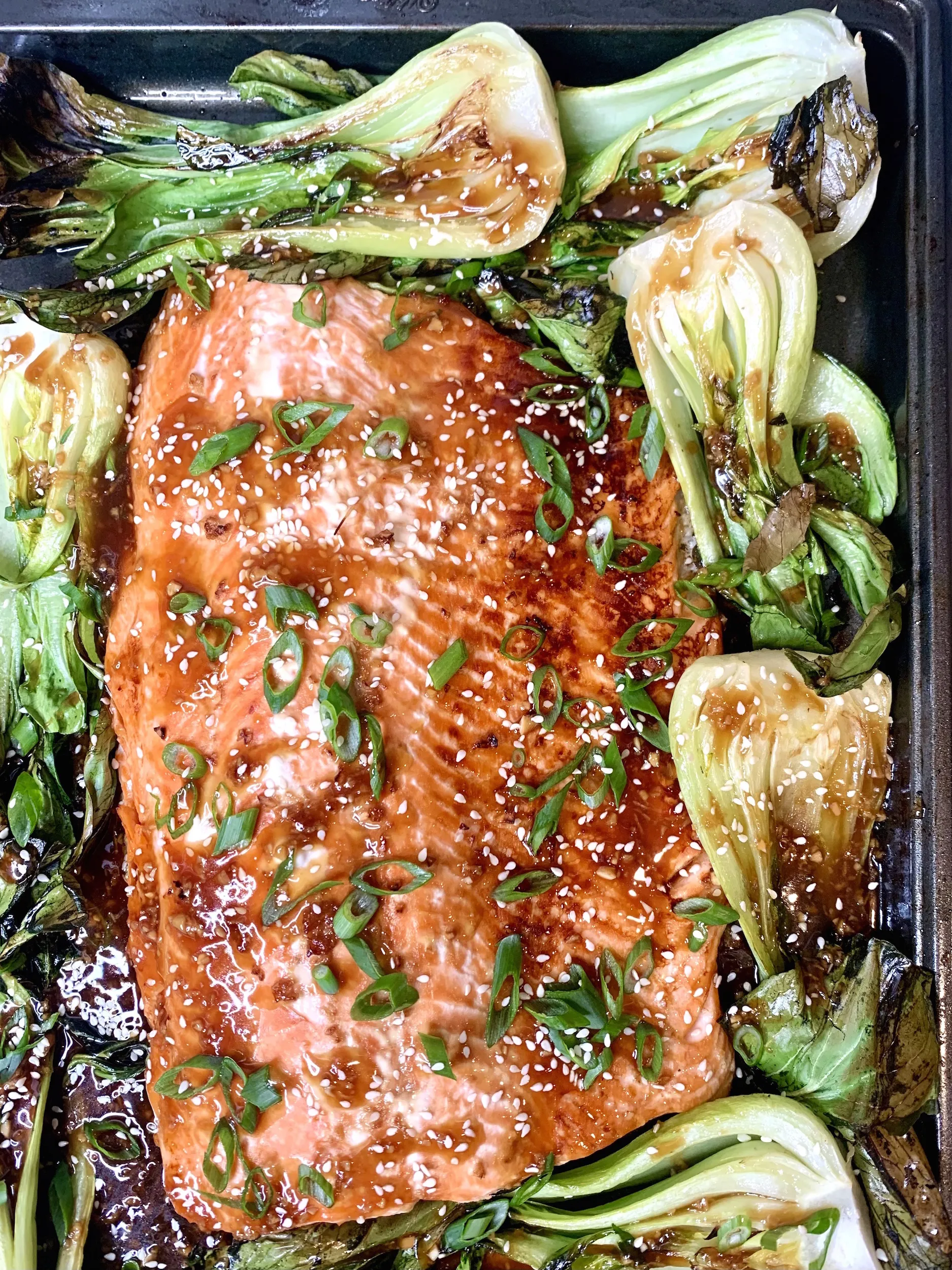 Sheet Pan Salmon and Bok Choy