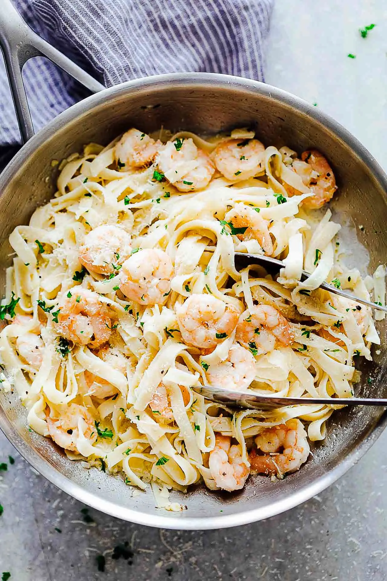 Shells Shrimp and Garlic Pasta