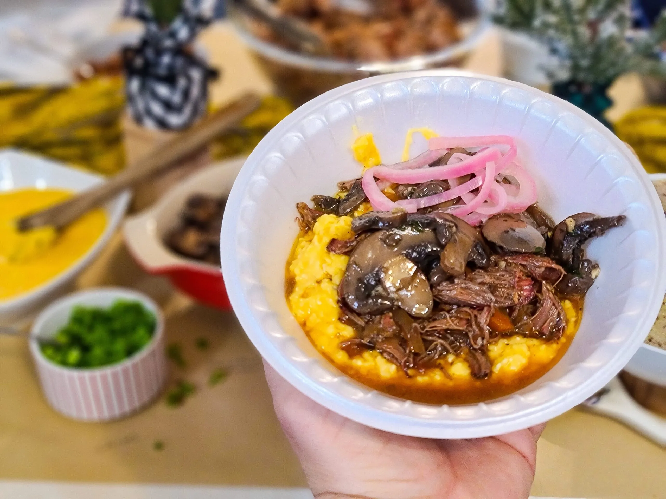 Short Rib Bourbon Stew with White Cheddar Grits