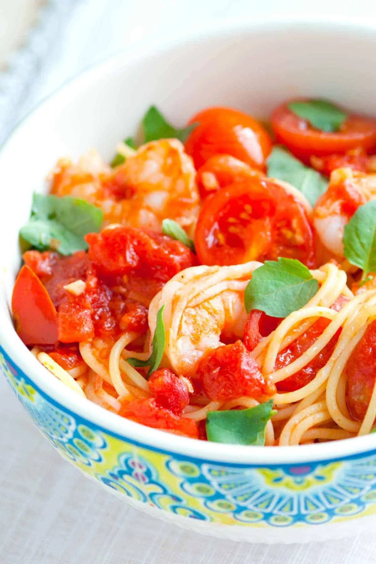 Shrimp Pasta with Creamy Tomato Basil Sauce
