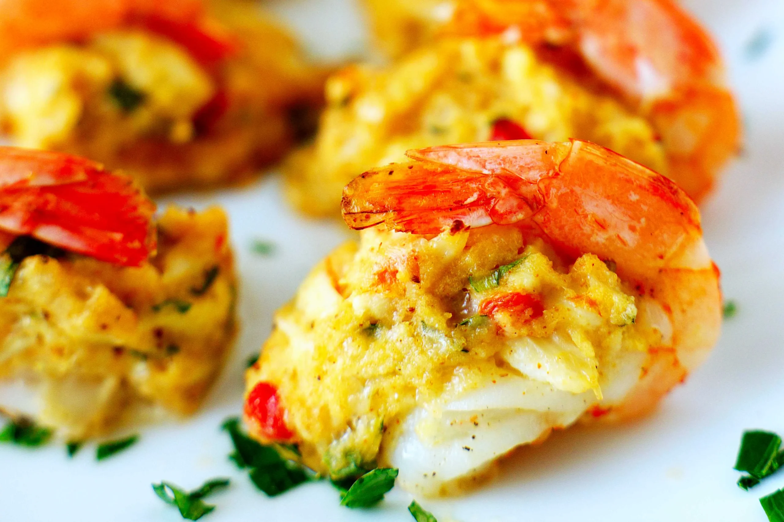 Shrimp Stuffed with Apple and Vegetables