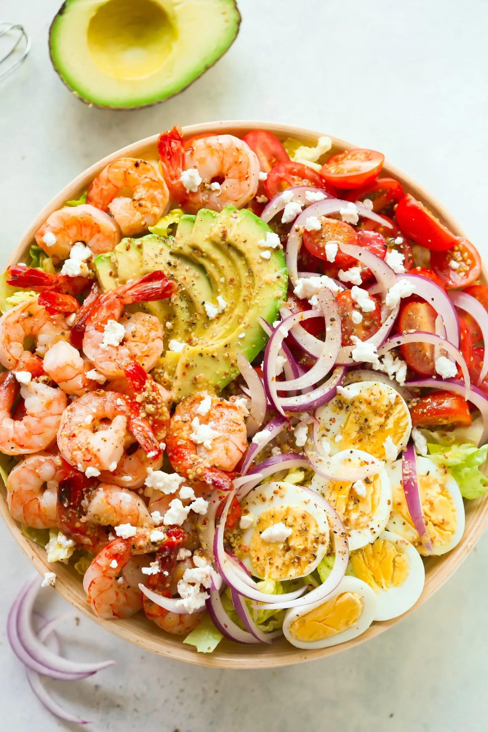 Shrimp with Apple Tomato Salad
