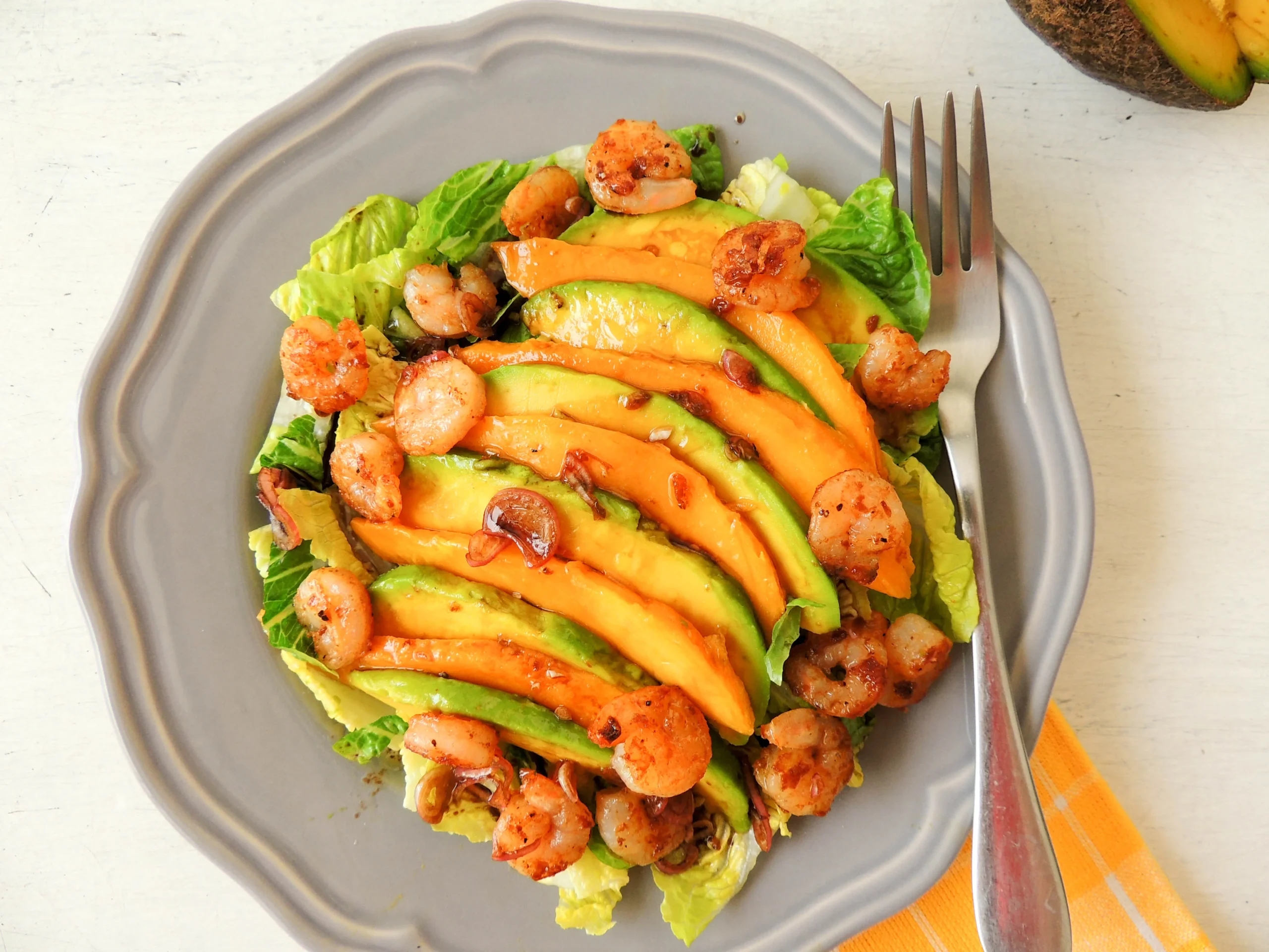 Shrimp with Avocado Mango Sauce