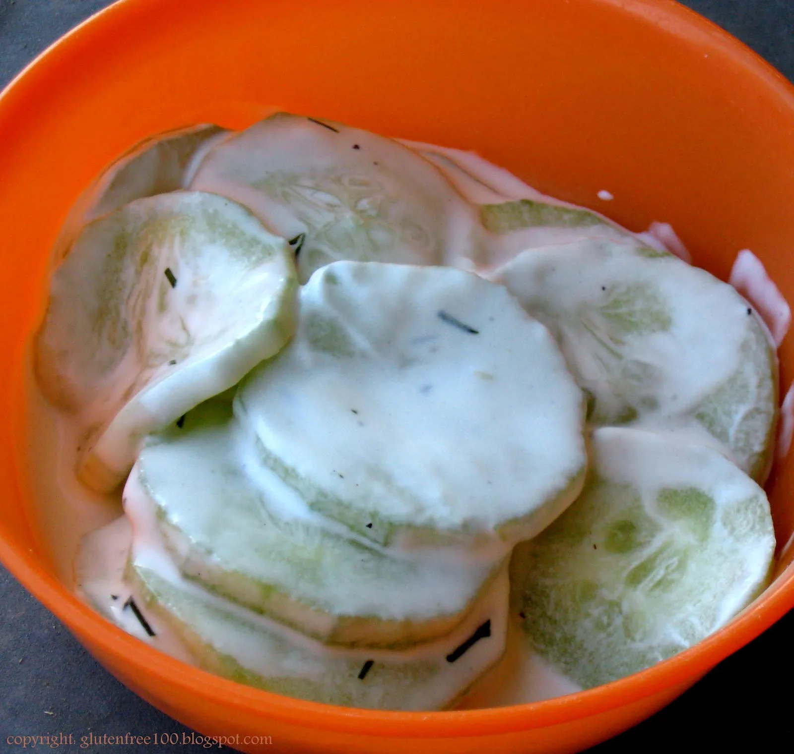 Simple Gluten Free Cucumber Salad
