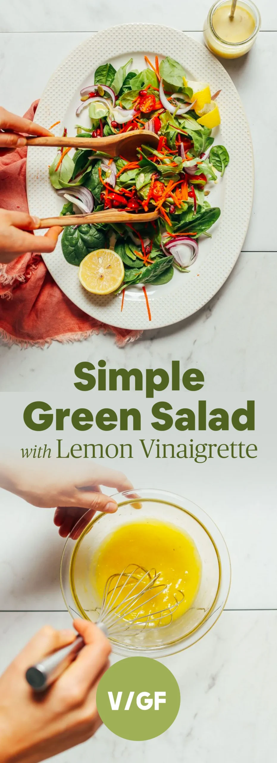 Simple Green Salad with Lemon Vinaigrette