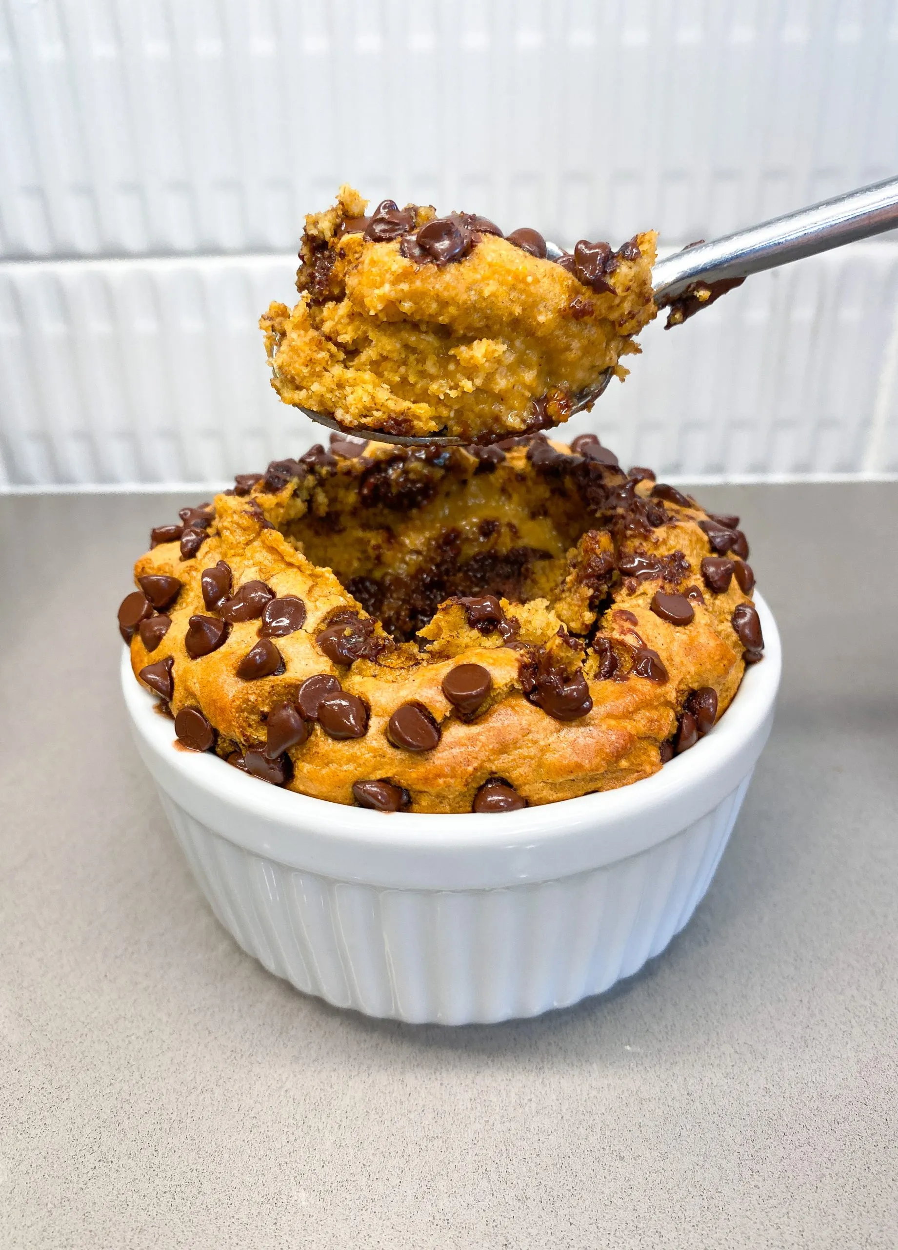 Single Serve Pumpkin Chocolate Chip Baked Oatmeal
