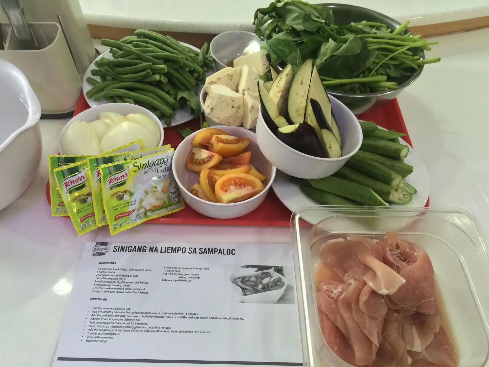 Sinigang na Liempo sa Sampaloc with Taro
