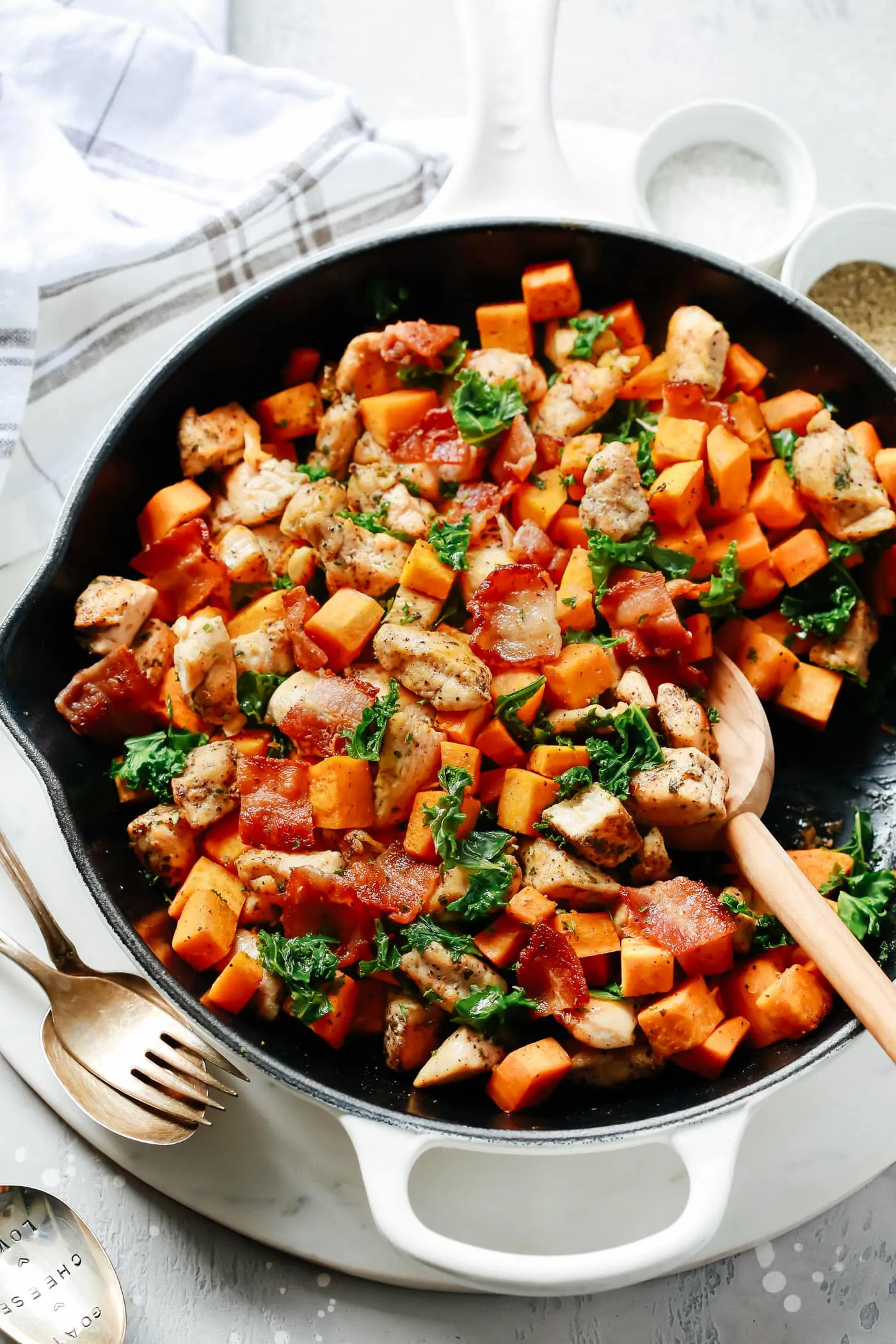 Skillet Chicken Pasta Sweet Potato