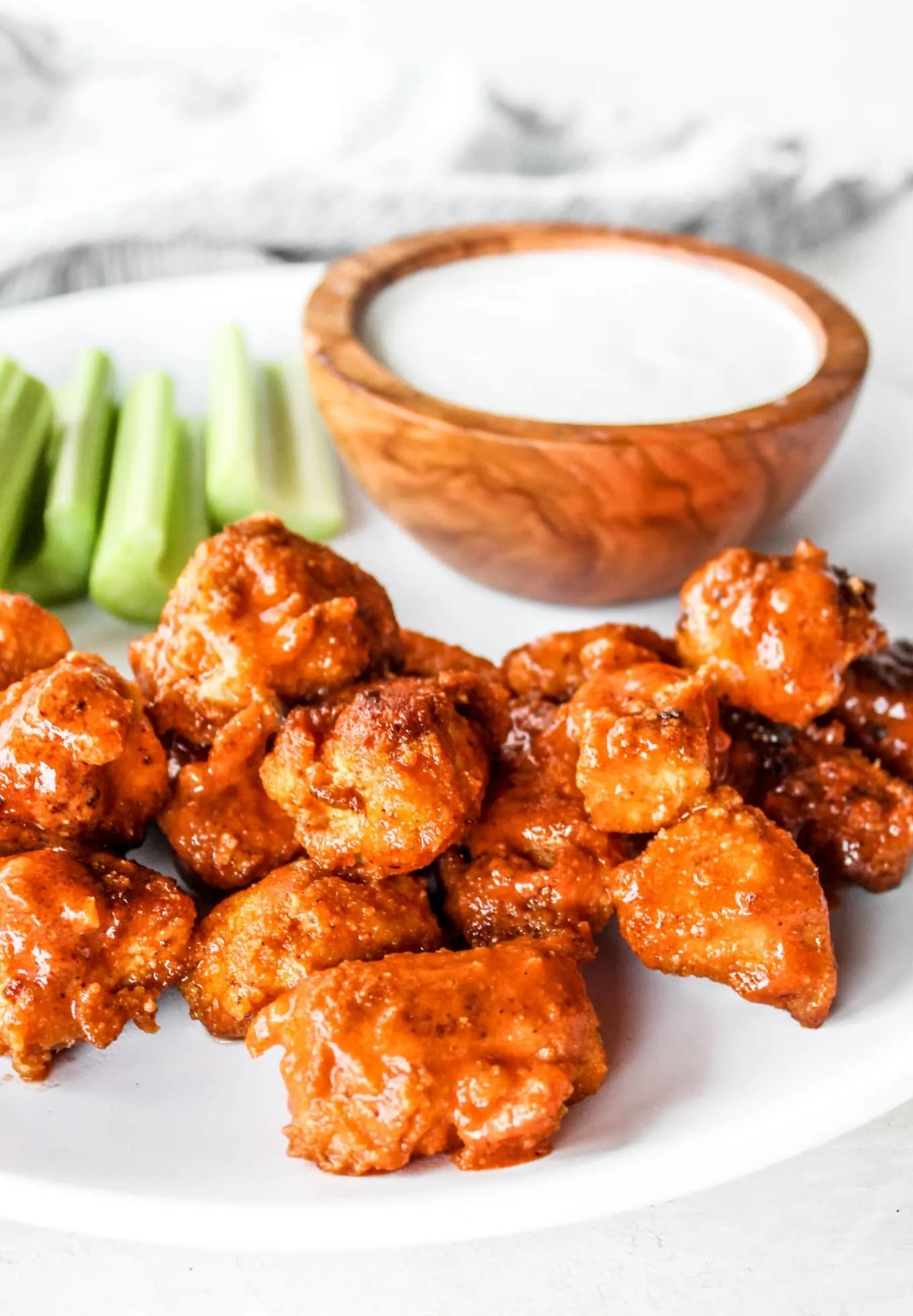 Skinny Buffalo Chicken Bites