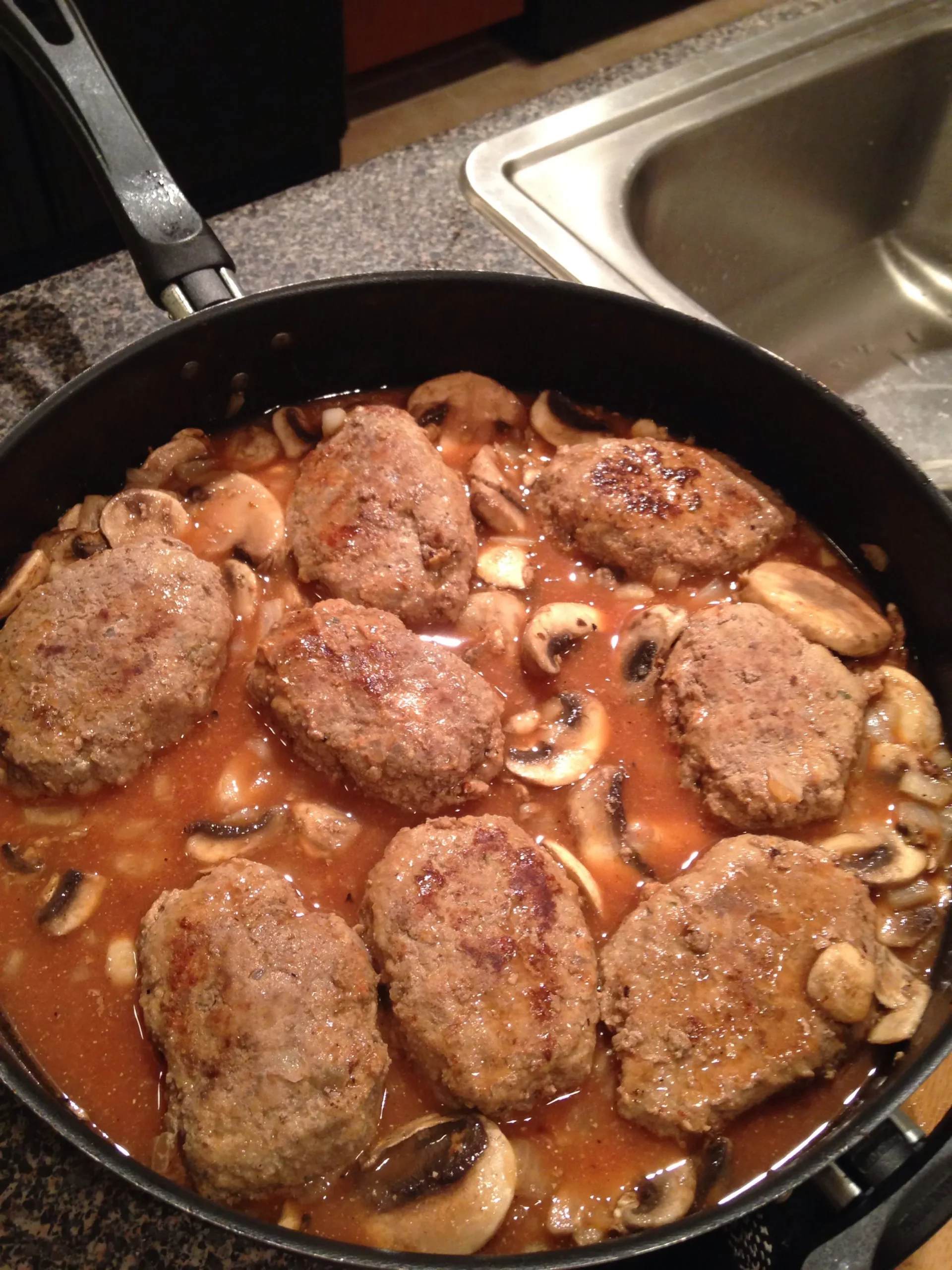 Skinny Salisbury Steak with Mushroom