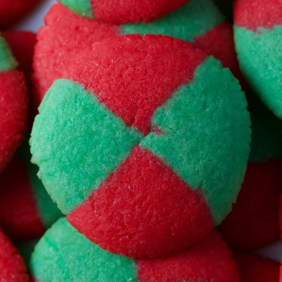 Slice and Bake Christmas Checkerboard Cookies