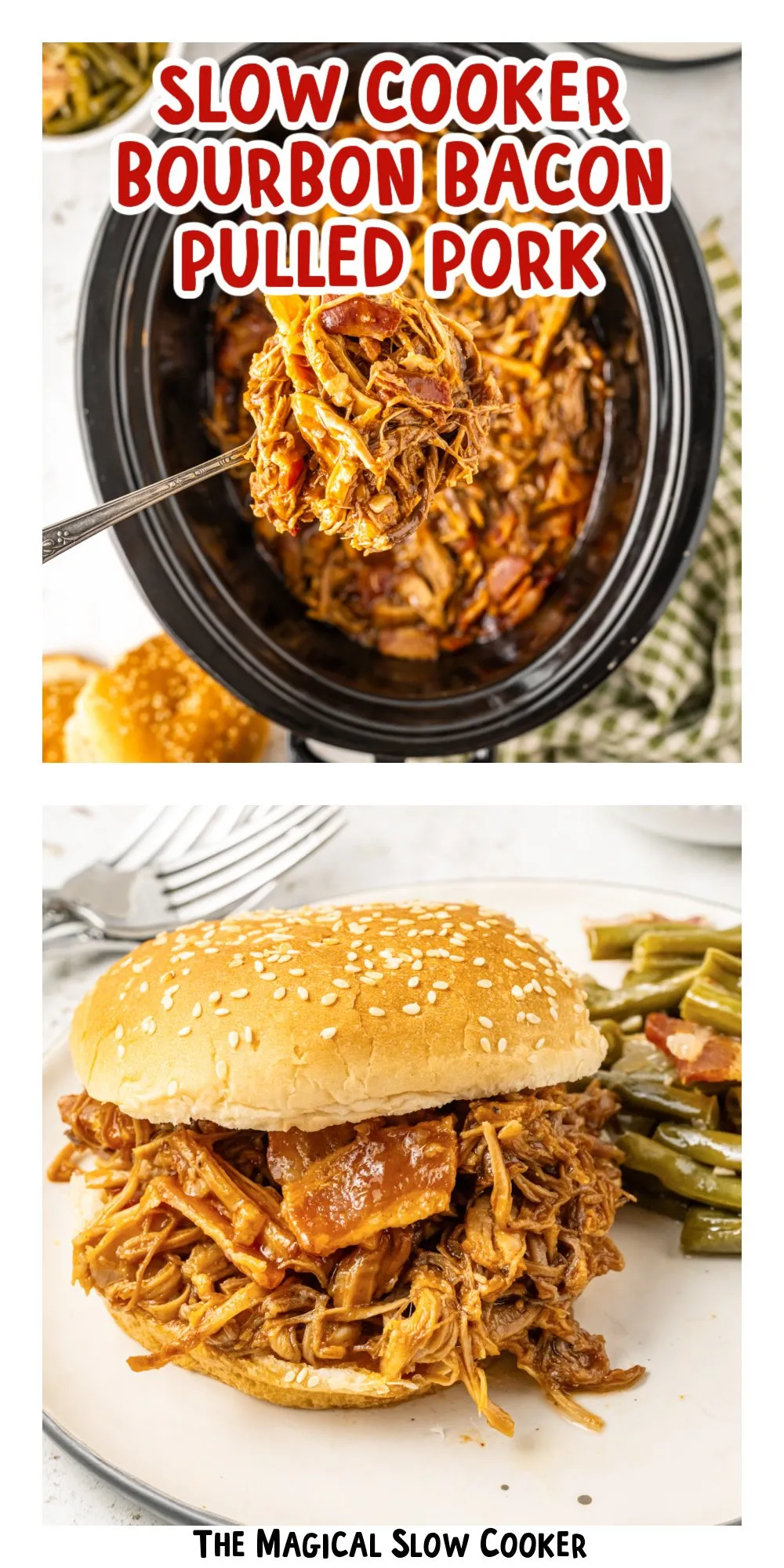 Slow Cooker Bourbon Bacon Pulled Pork