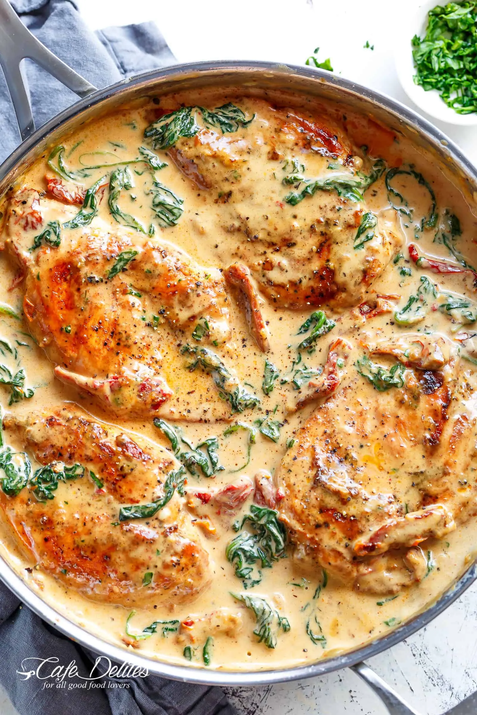Slow Cooker Chicken and Creamy Sun Dried Tomato Sauce