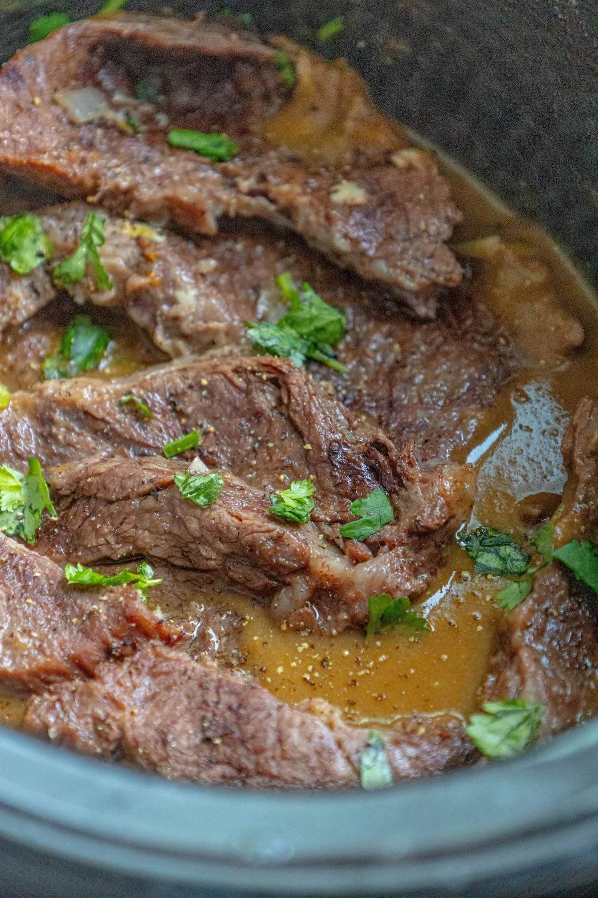 Slow Cooker Chuck Roast Steaks in Gravy
