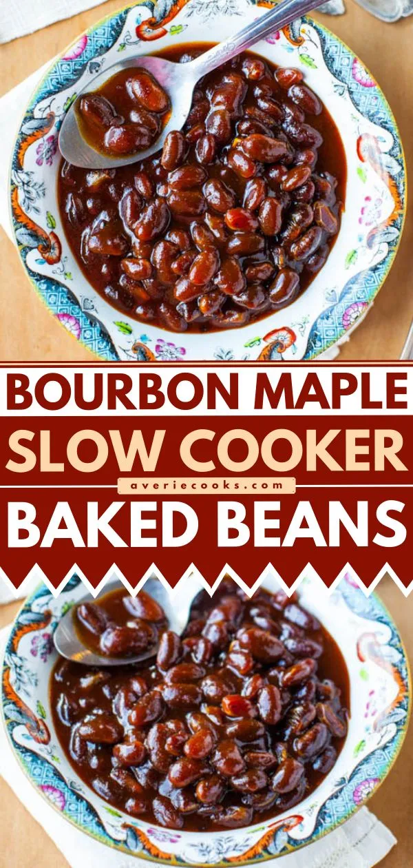 Slow Cooker Maple Bourbon Baked Beans