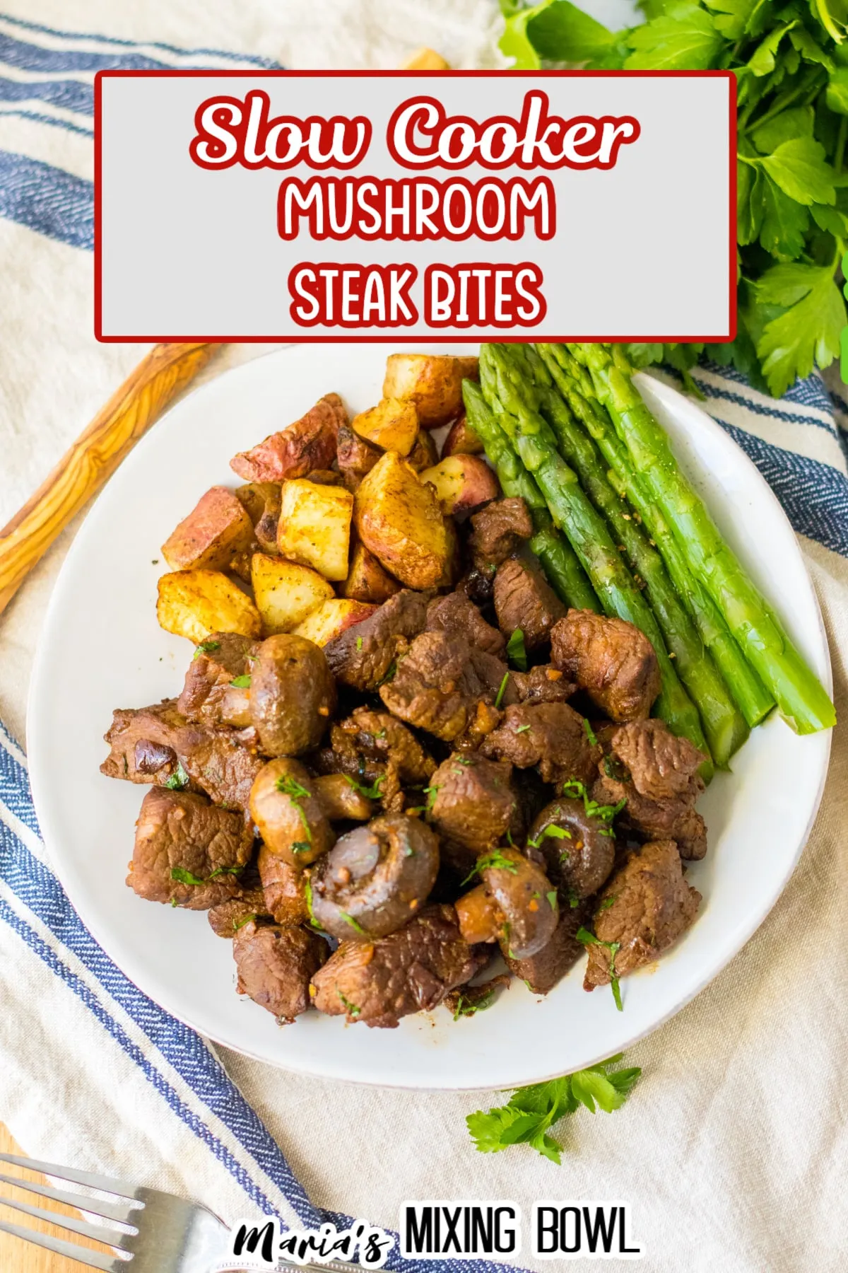 Slow Cooker Mushroom Steak Bites