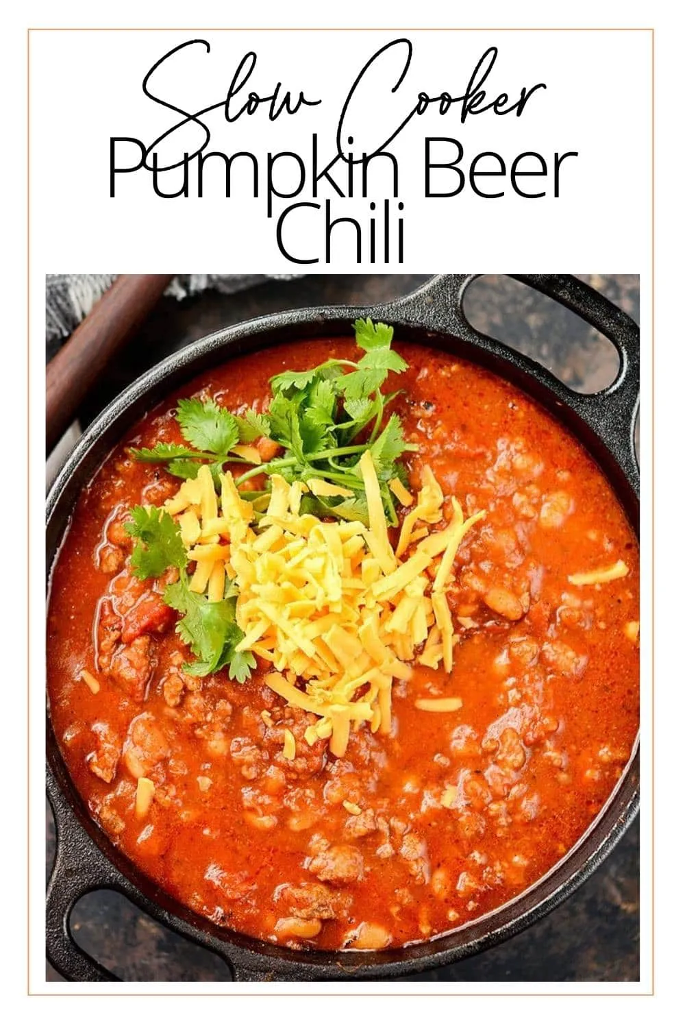 Slow Cooker Pumpkin Beer Chili
