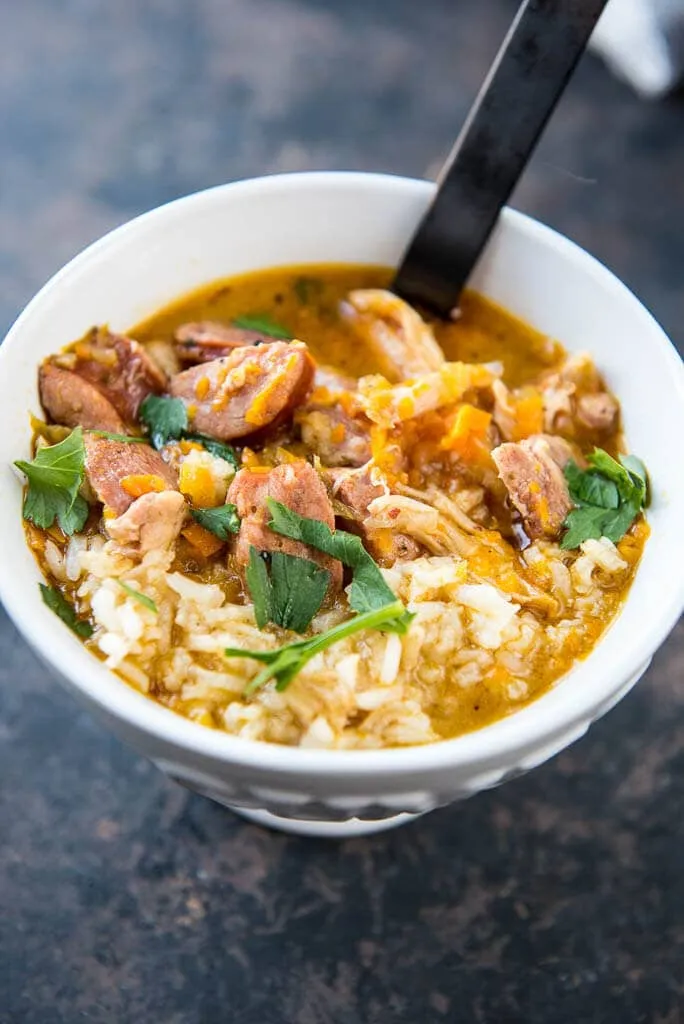 Slow Cooker Smoked Sausage Gumbo