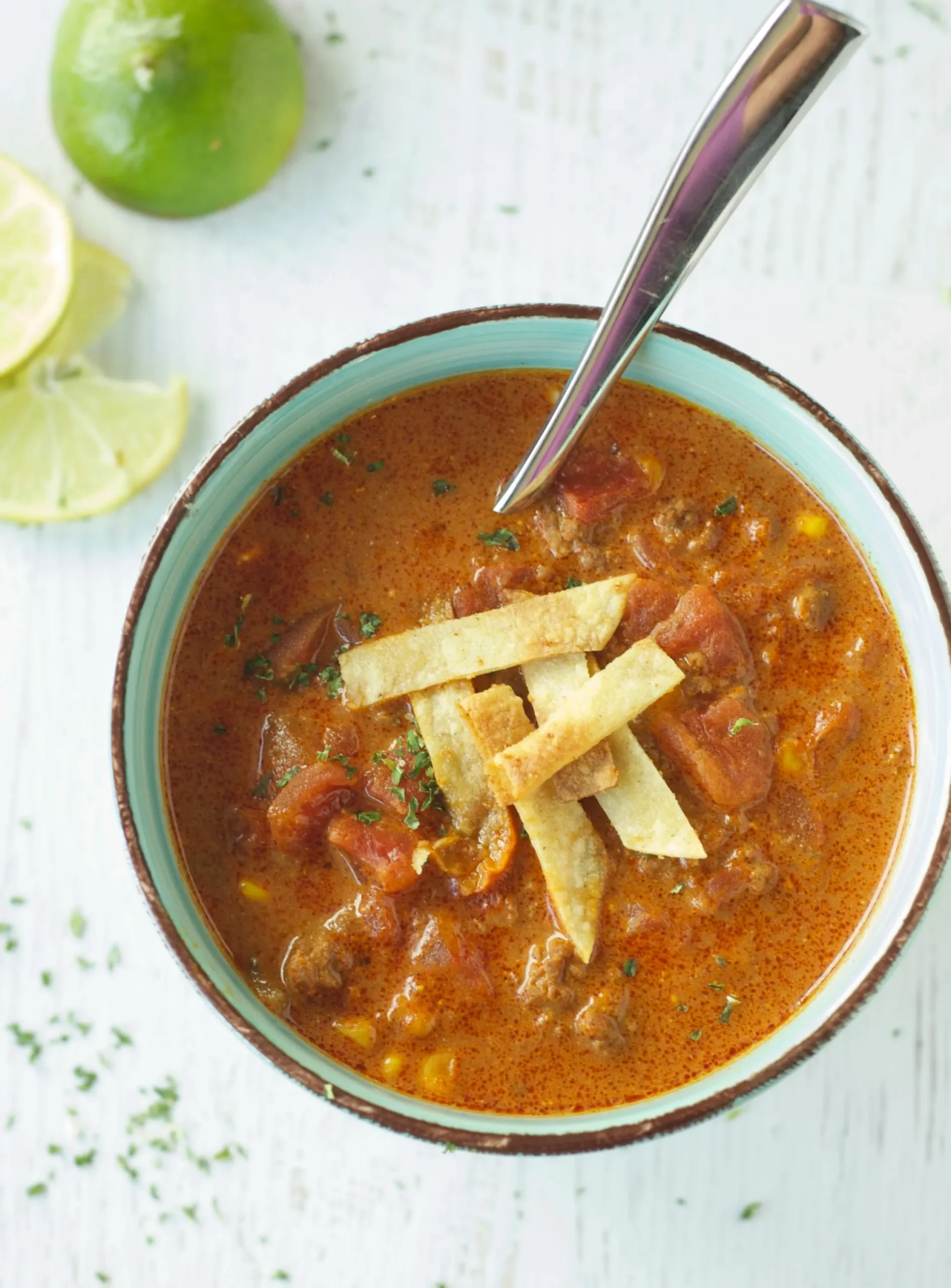 Slow Cooker Steak Enchilada Soup