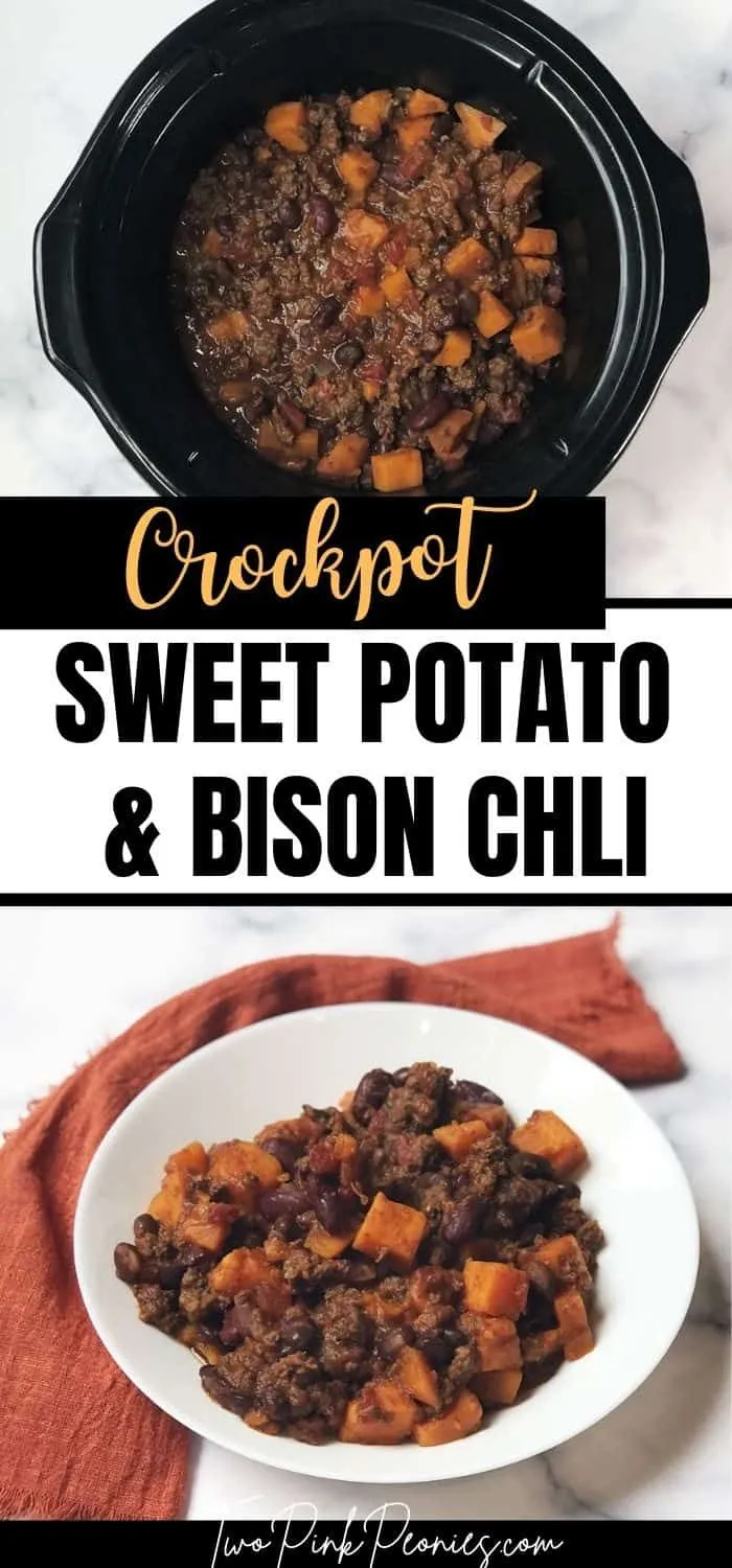 Slow Cooker Sweet Potato and Bison Chili
