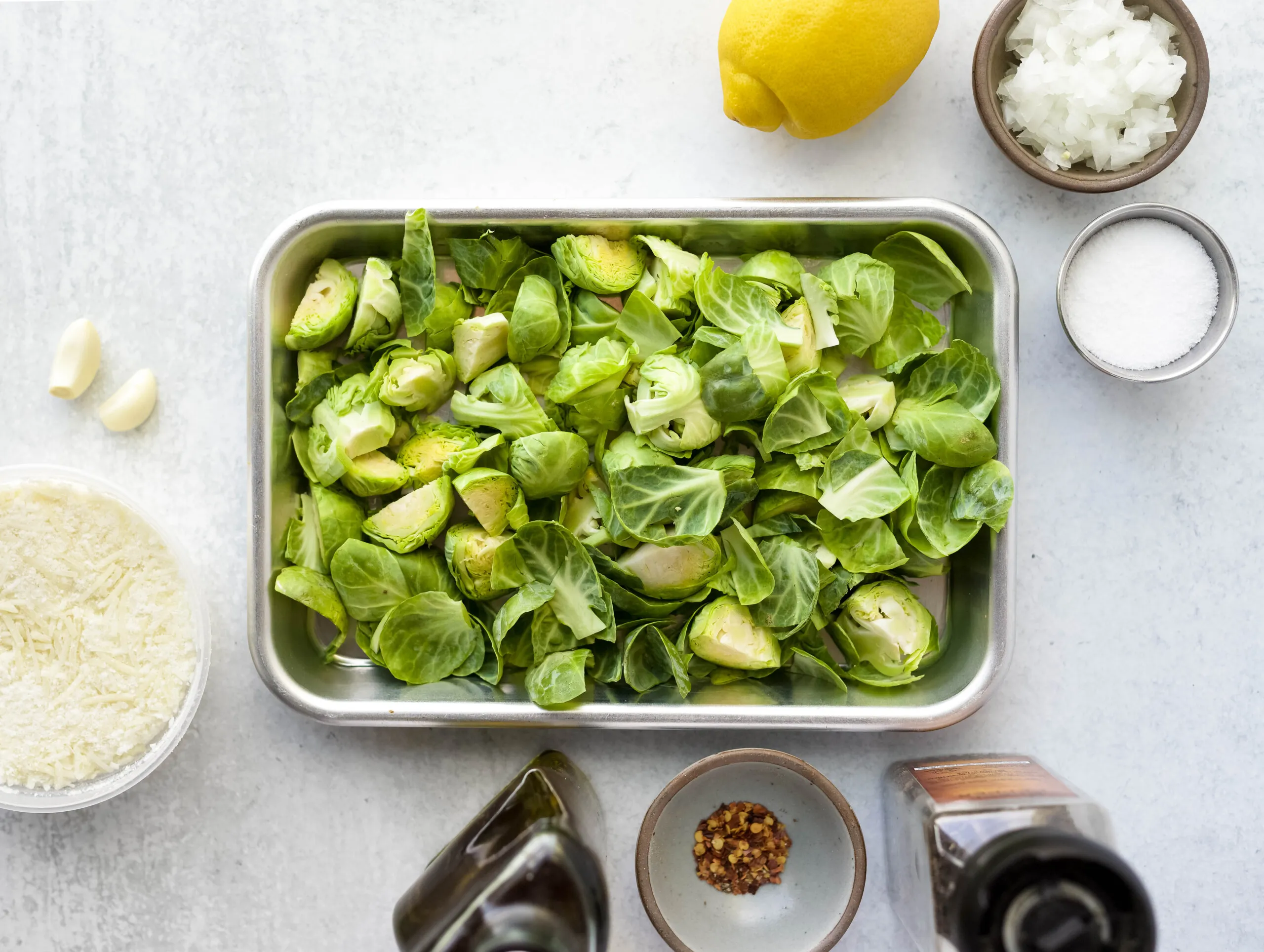 Small Batch Roasted Brussels Sprouts with Parmesan