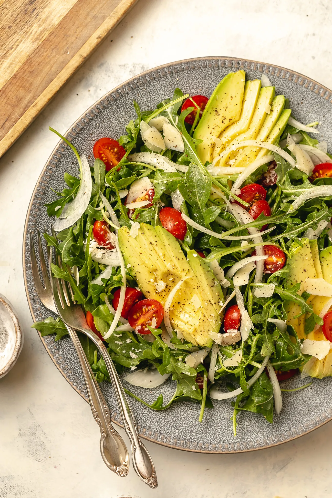 Smashed Avocado with Arugula, Feta, and Lemon