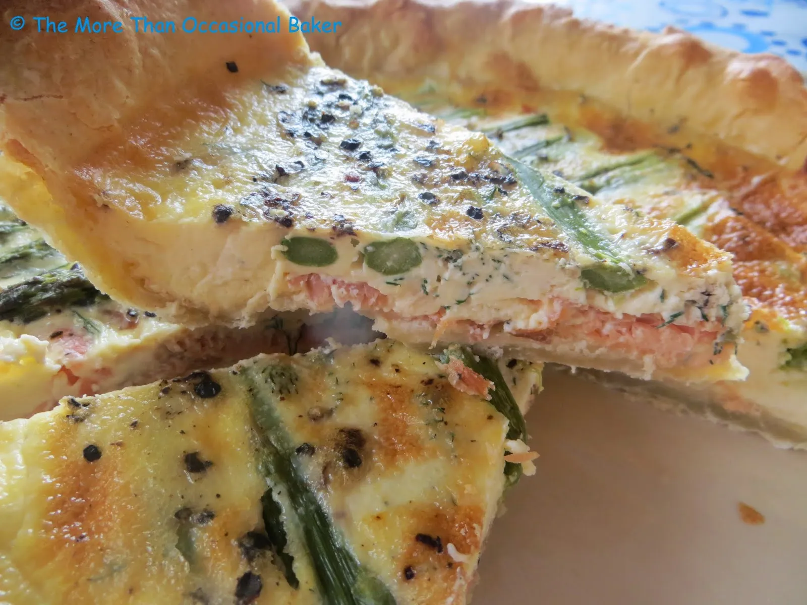 Smoked Salmon Asparagus Quiche