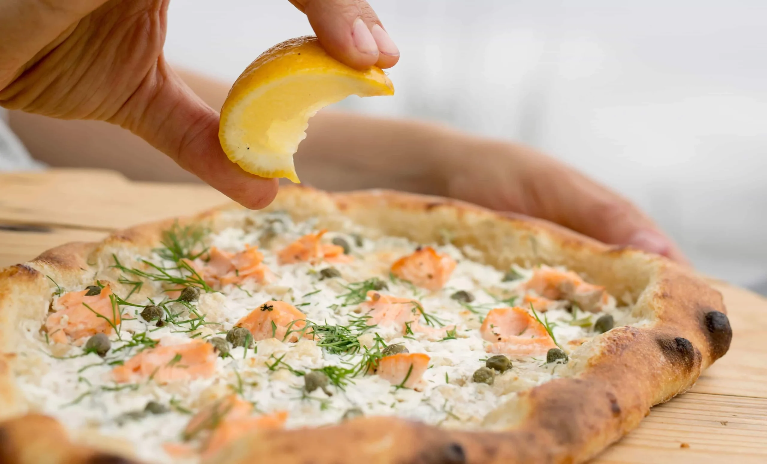 Smoked Salmon Dill and Goat Cheese Pizza