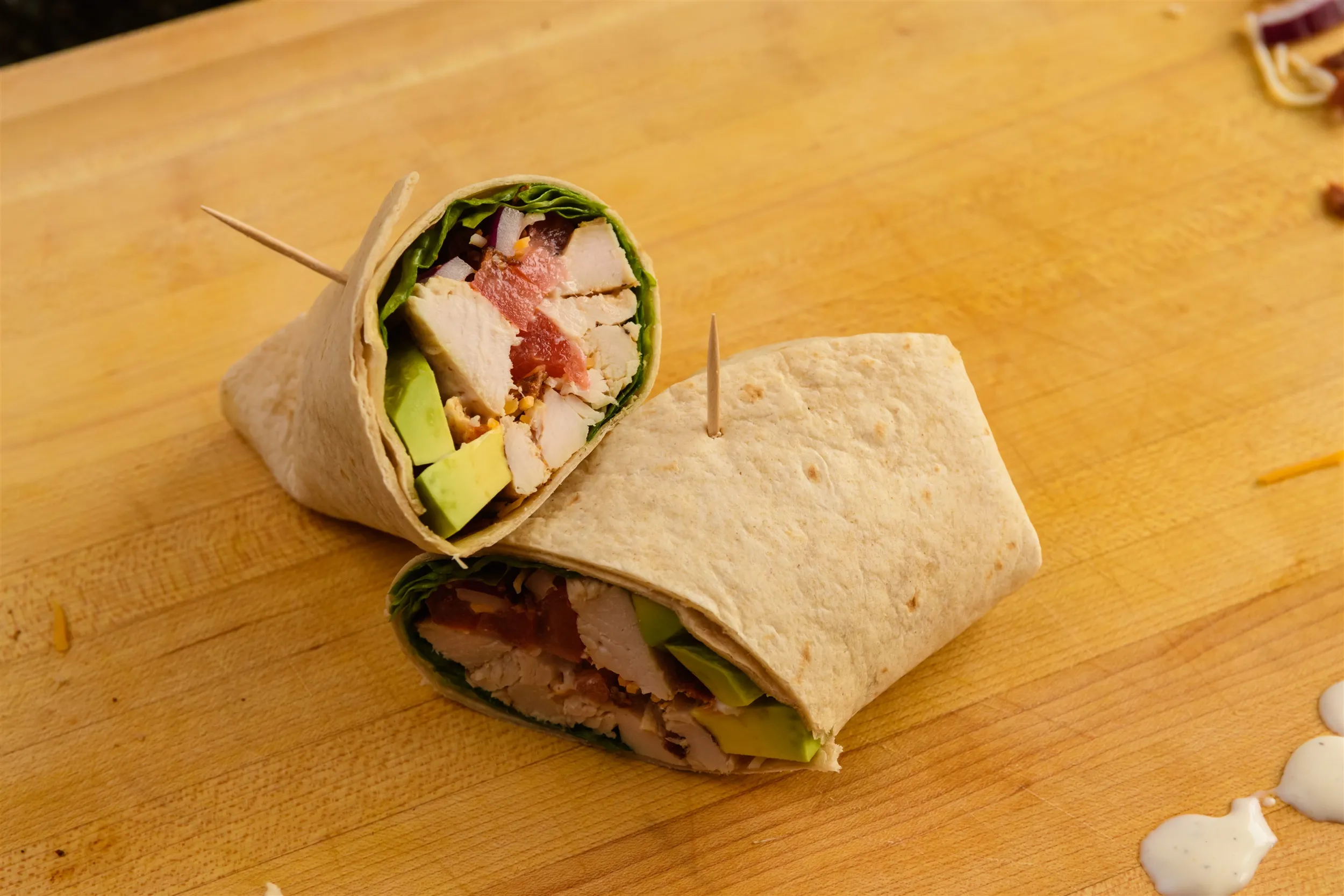 Smoked Turkey Cobb Wraps