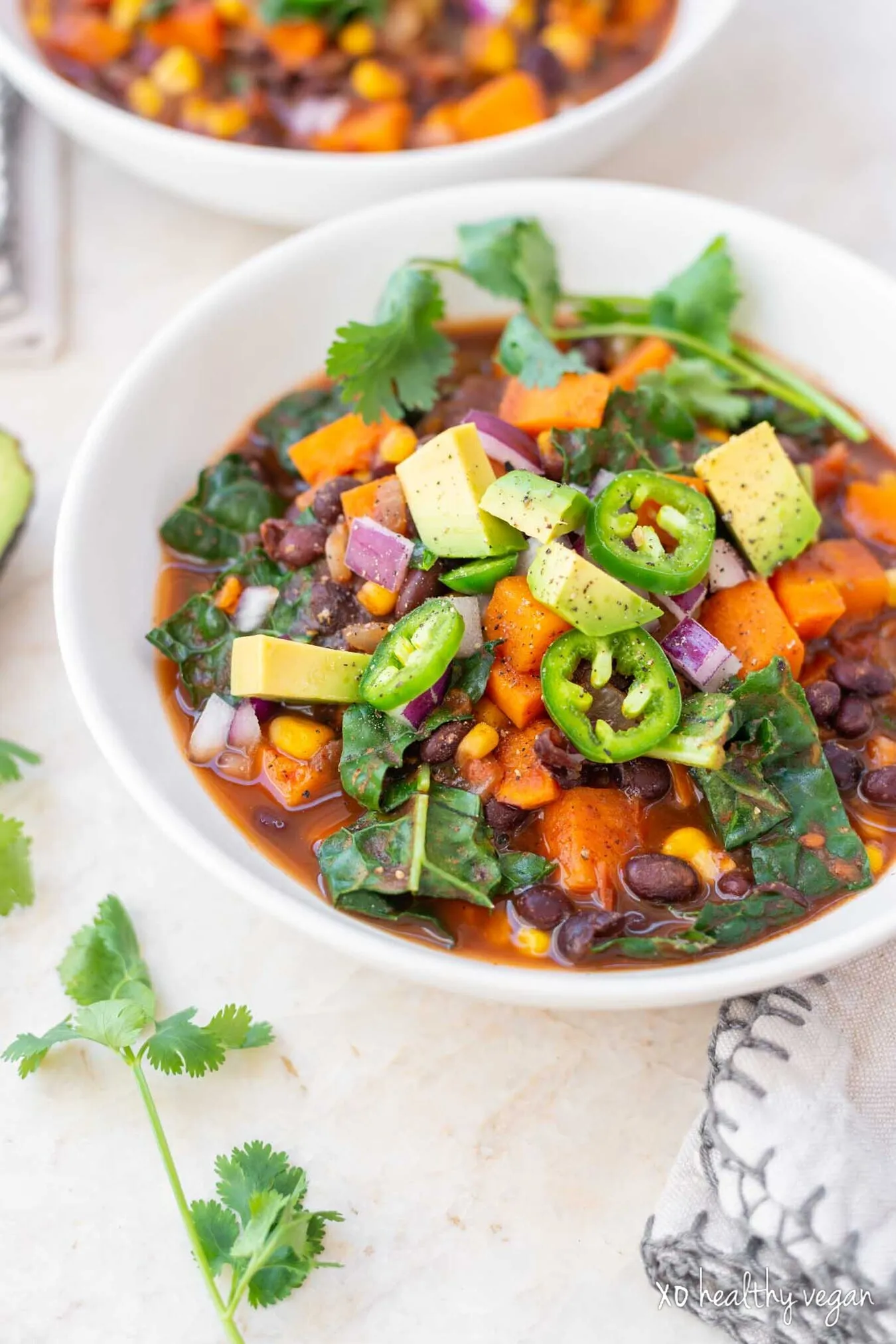 Smoky Black Bean Chili Soup