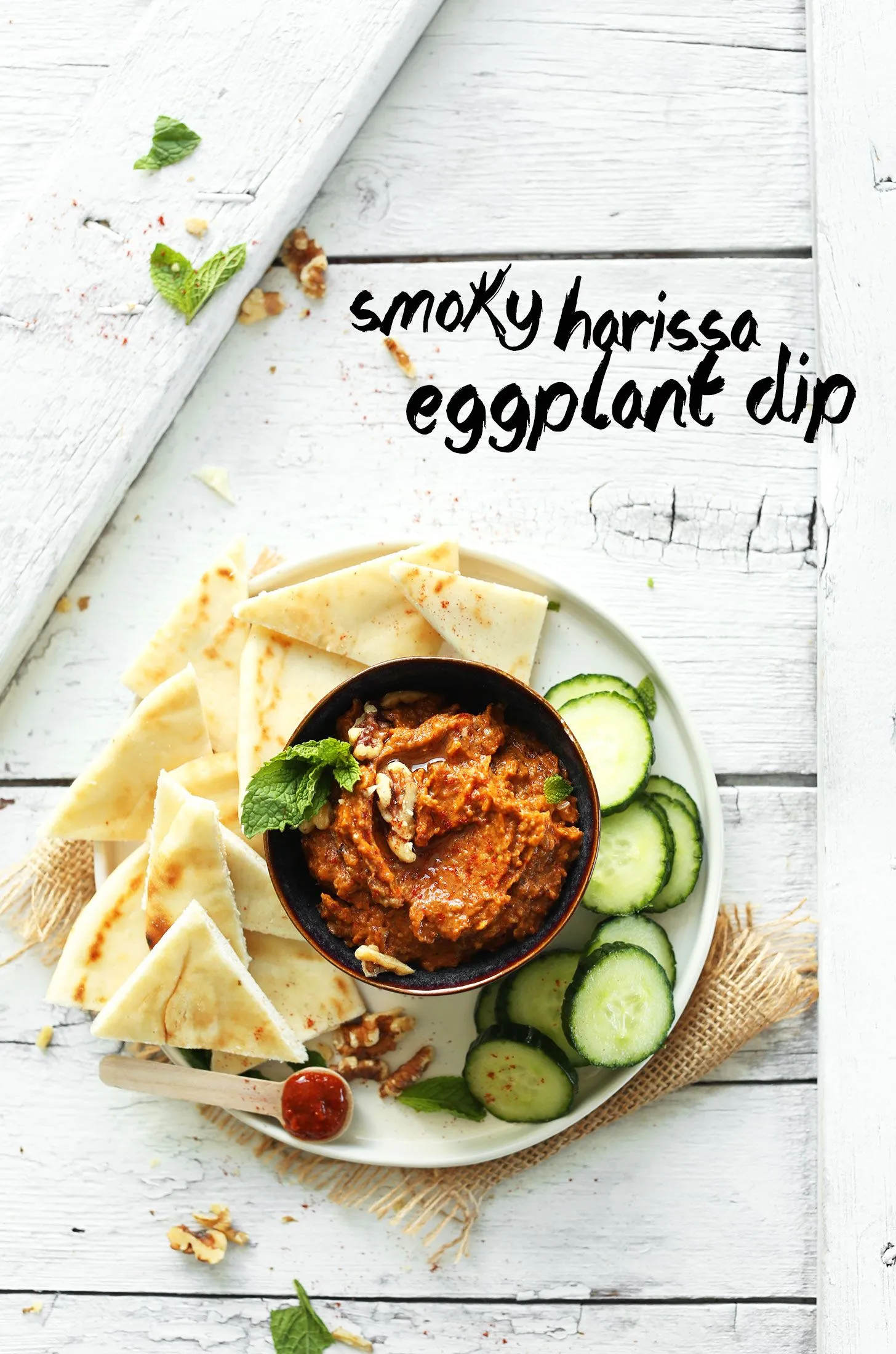 Smoky Harissa Eggplant Dip